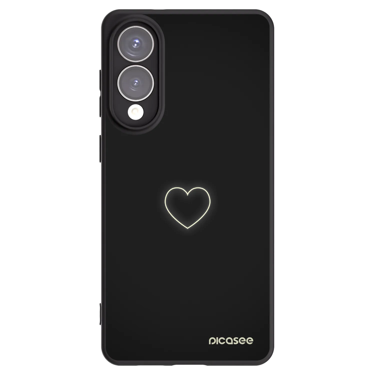 Picasee crna silikonska maskica za Samsung Galaxy S25 Edge 5G - Heart