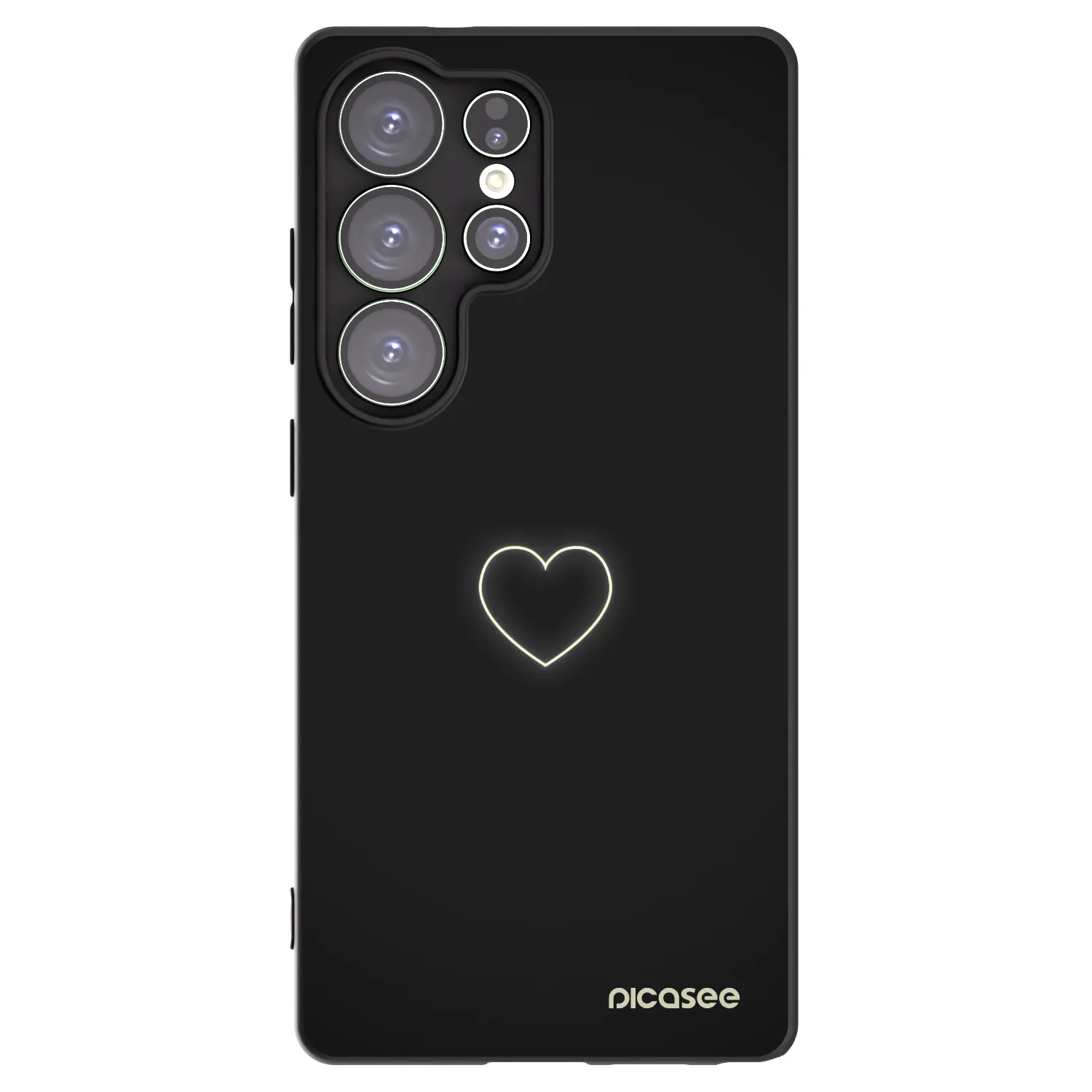 Picasee crna silikonska maskica za Samsung Galaxy S25 Ultra 5G - Heart