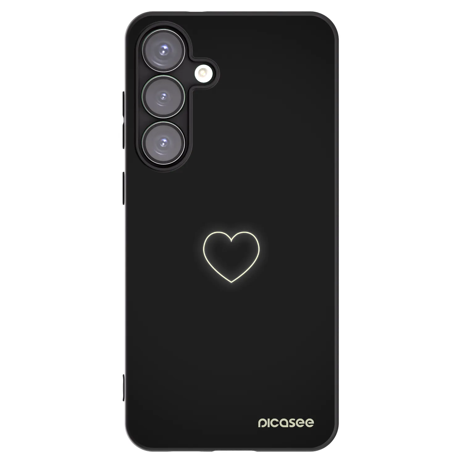 Picasee crna silikonska maskica za Samsung Galaxy S25+ 5G - Heart