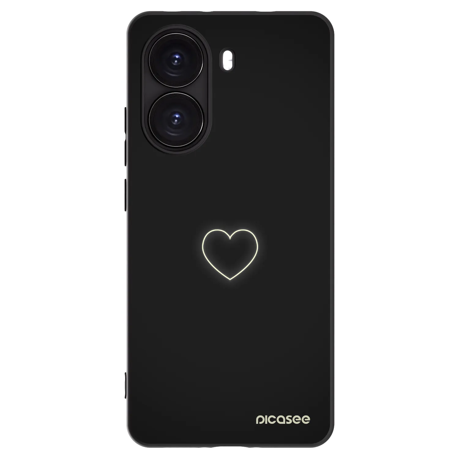 Picasee crna silikonska maskica za Xiaomi Poco X7 Pro 5G - Heart