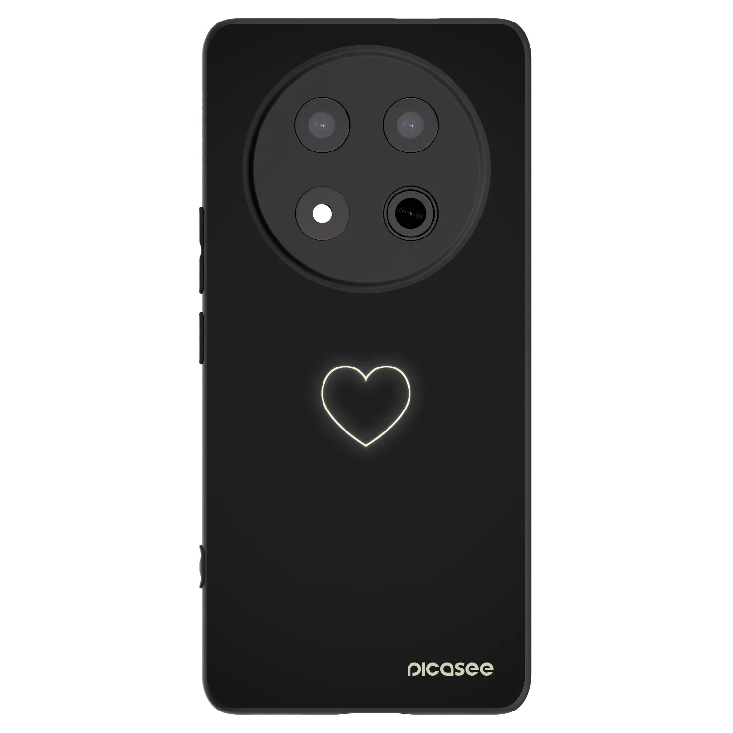 Picasee crna silikonska maskica za Honor Magic7 Lite 5G - Heart