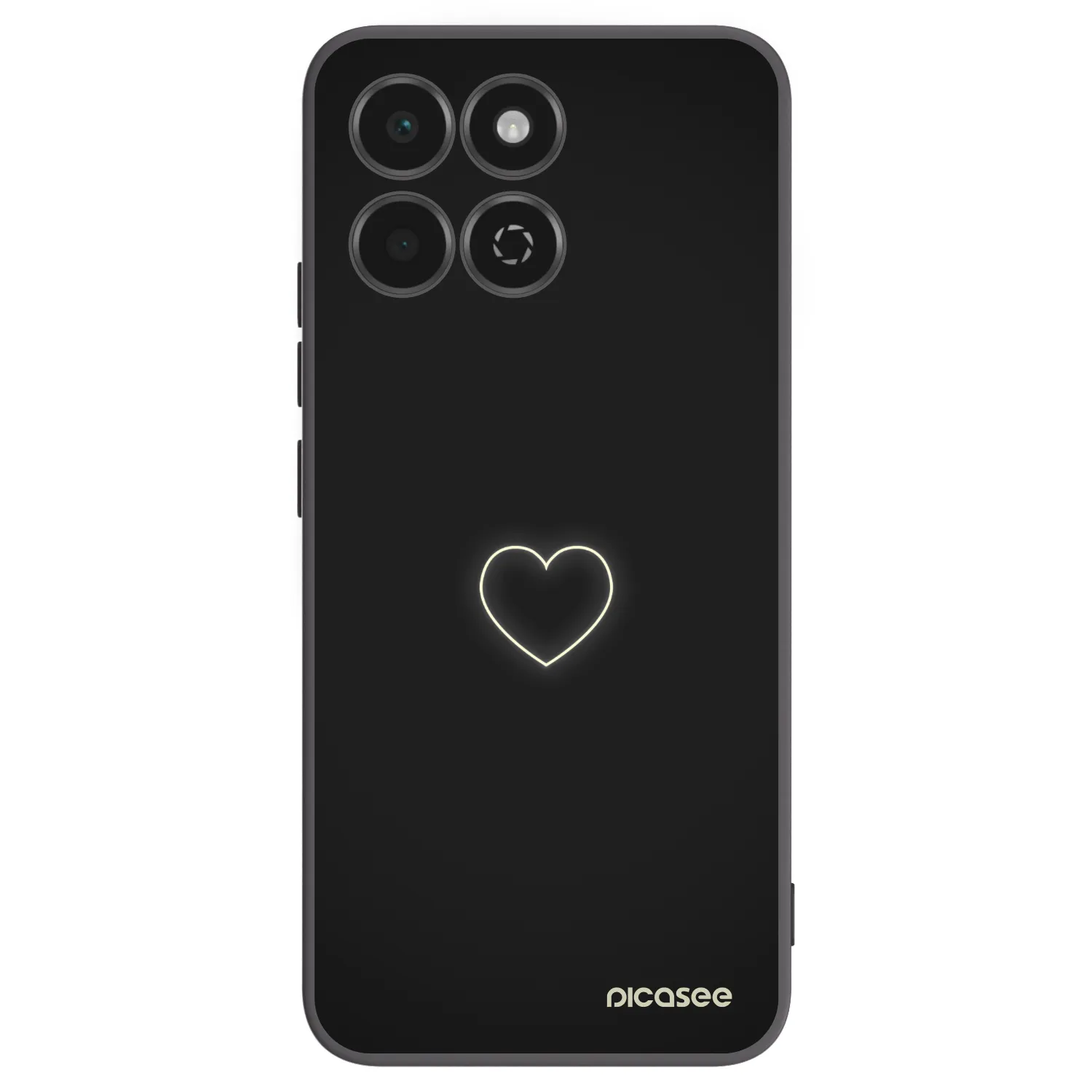 Picasee crna silikonska maskica za Honor 200 Smart 5G - Heart