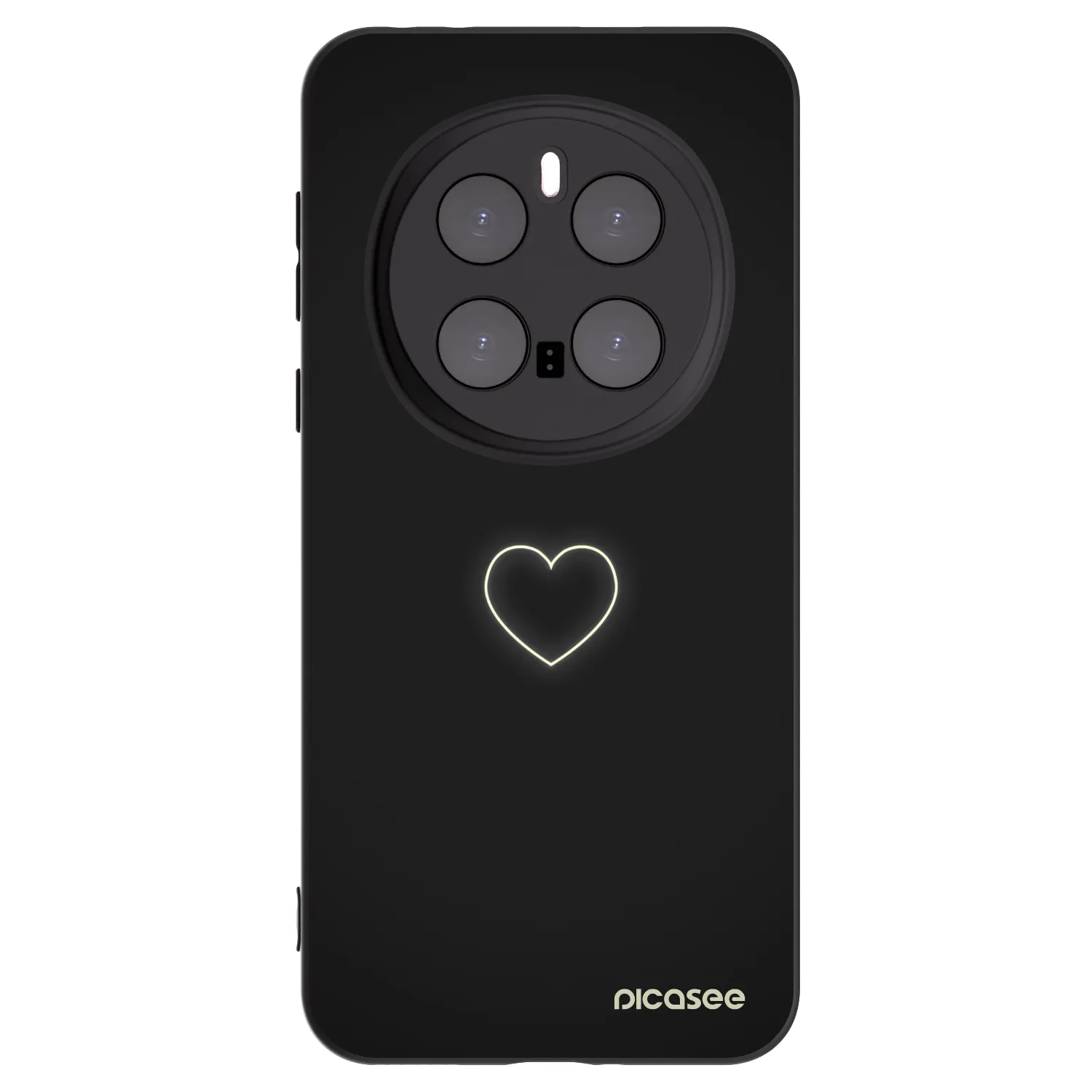 Picasee crna silikonska maskica za Honor Magic7 Pro 5G - Heart
