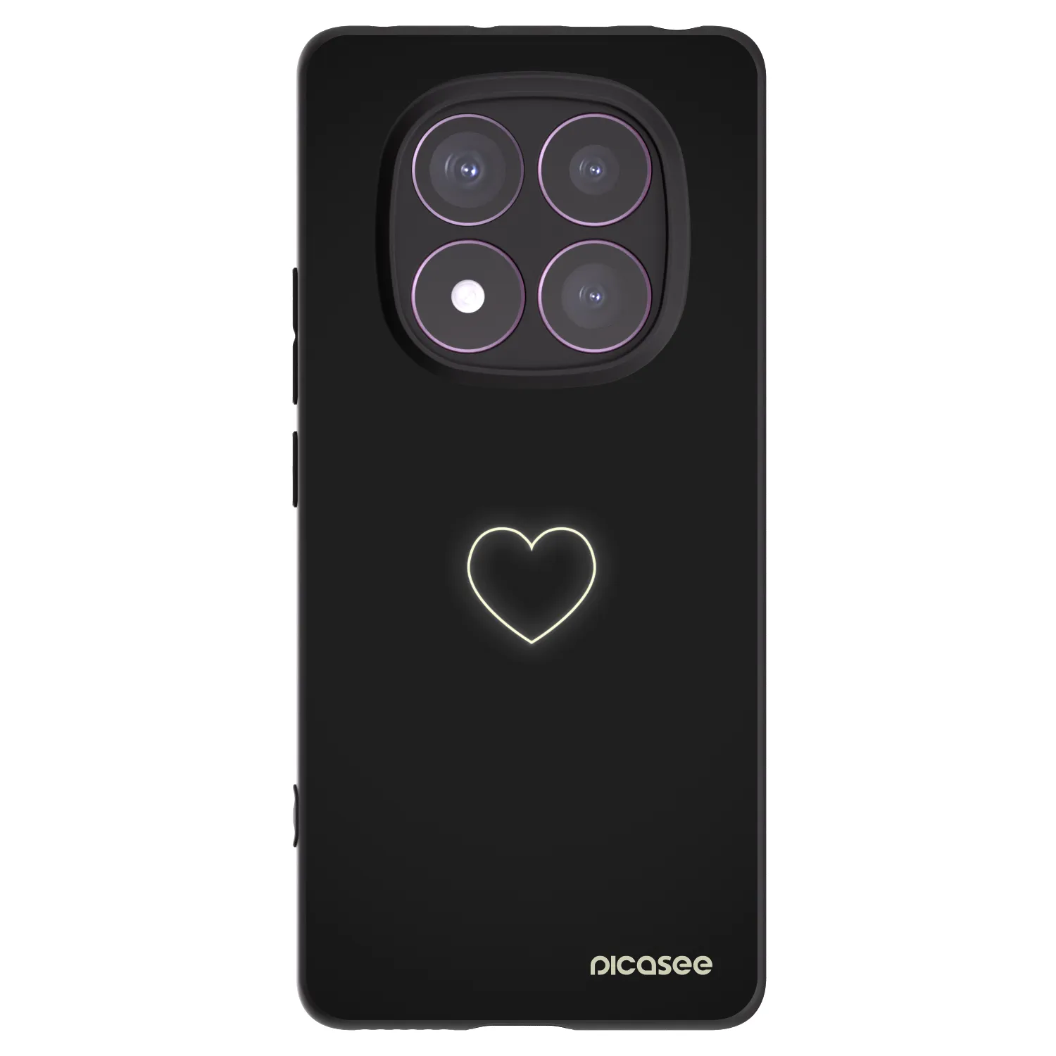 Picasee crna silikonska maskica za Xiaomi Redmi Note 14 Pro 4G - Heart