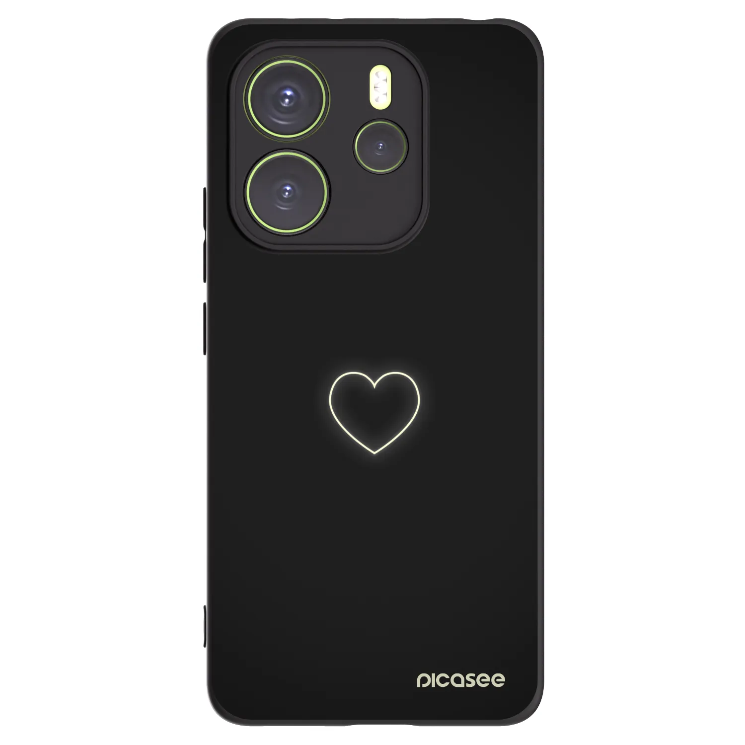 Picasee crna silikonska maskica za Xiaomi Redmi Note 14 4G - Heart