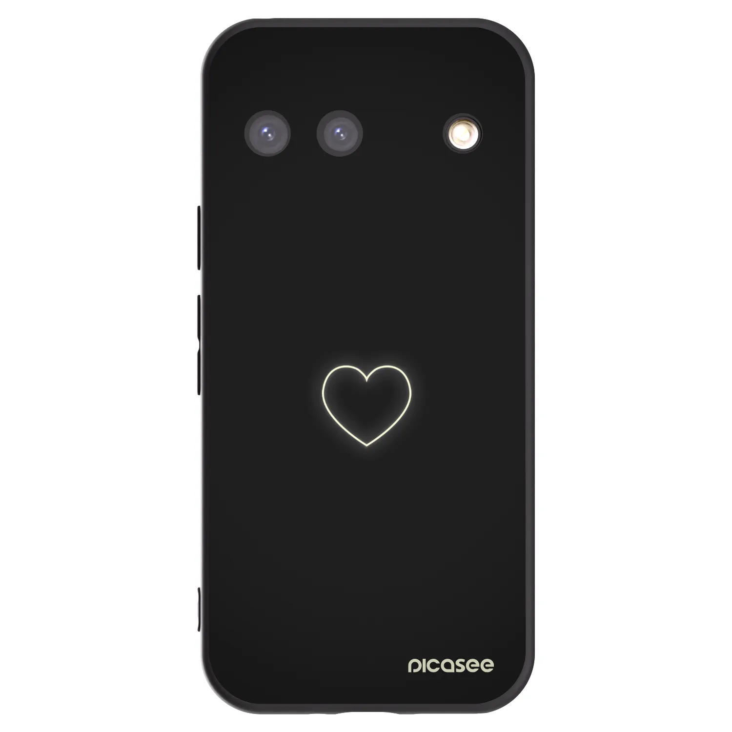 Picasee crna silikonska maskica za Google Pixel 9 - Heart