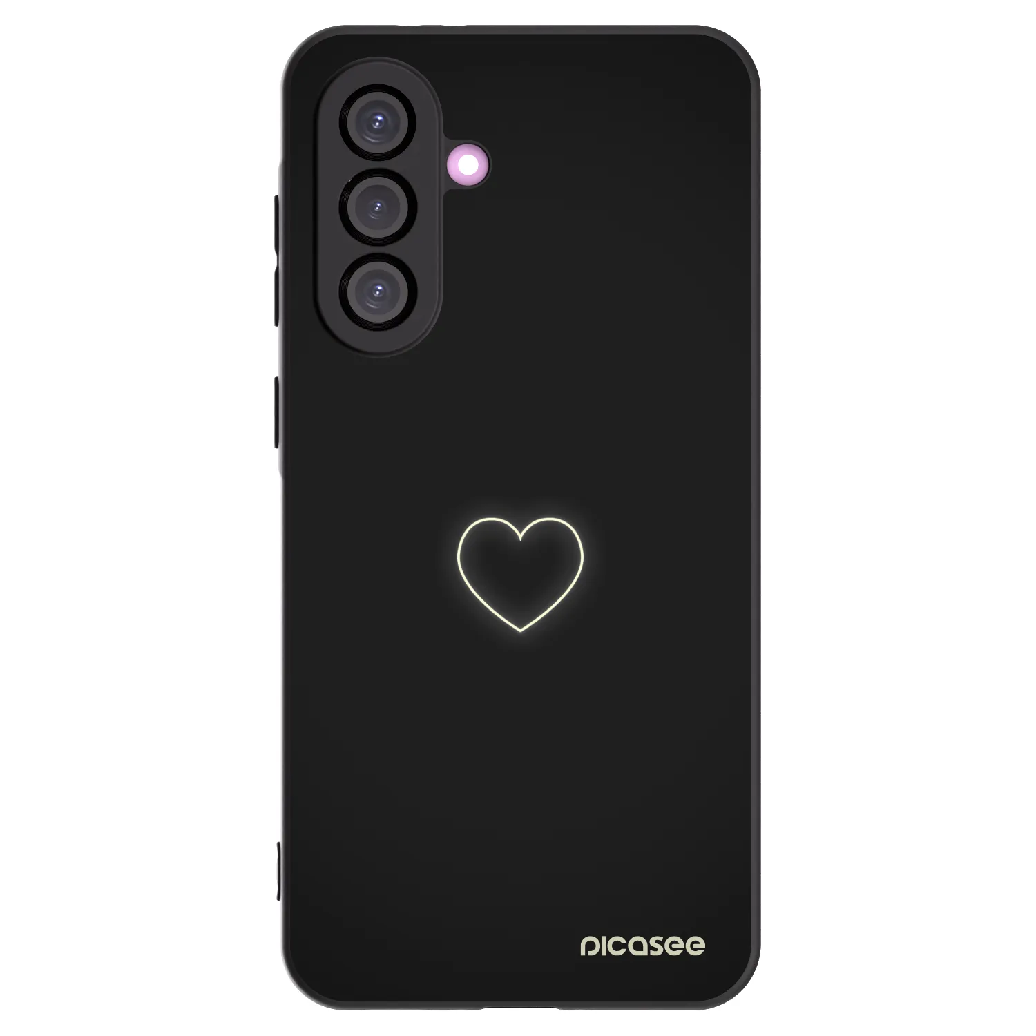 Picasee crna silikonska maskica za Samsung Galaxy A36 5G - Heart