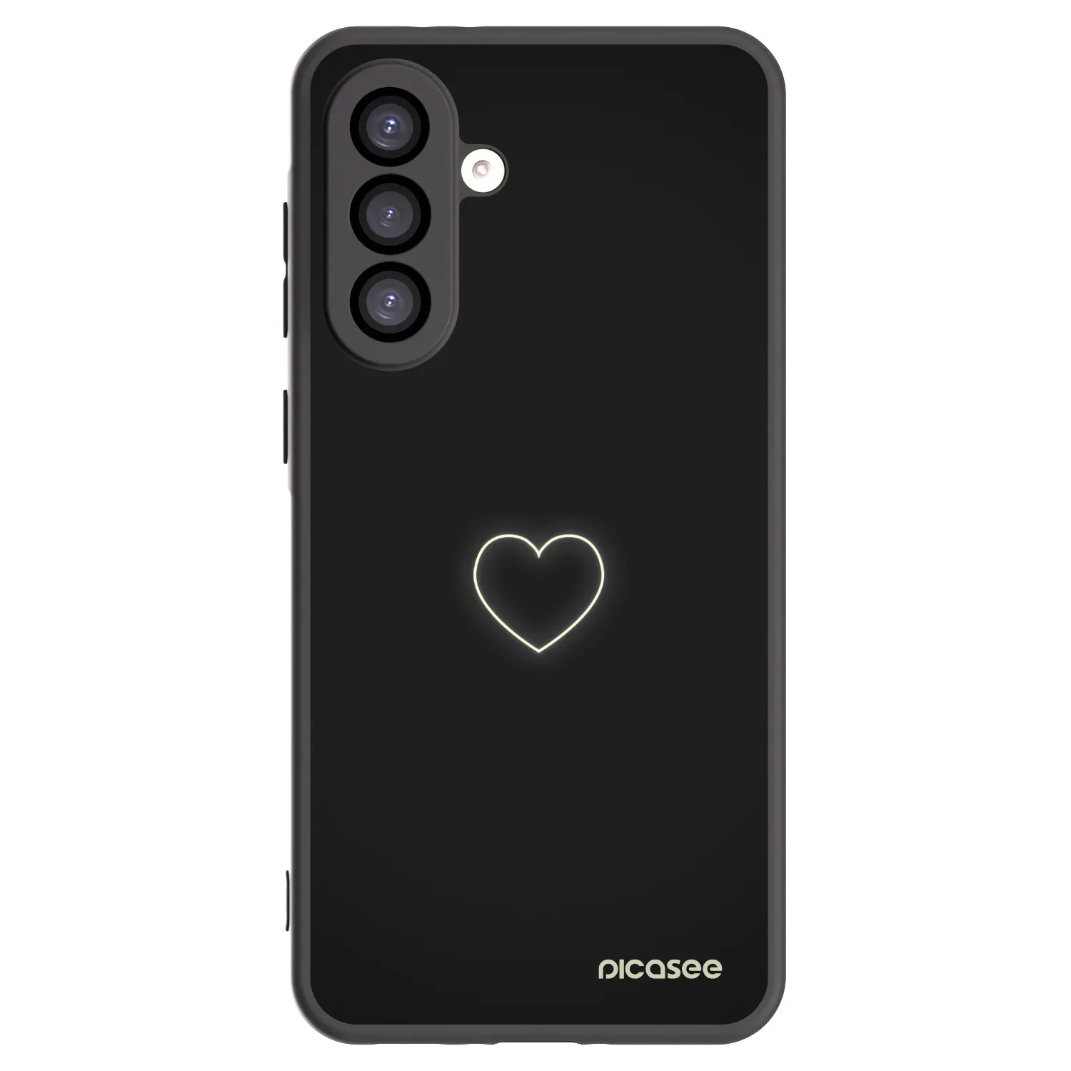 Picasee crna silikonska maskica za Samsung Galaxy A26 5G A266B - Heart