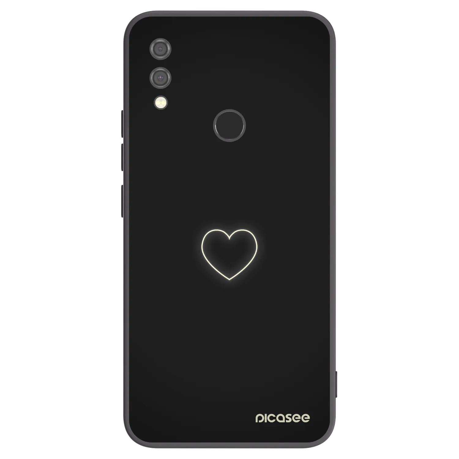 Picasee crna silikonska maskica za Xiaomi Redmi Note 7 - Heart