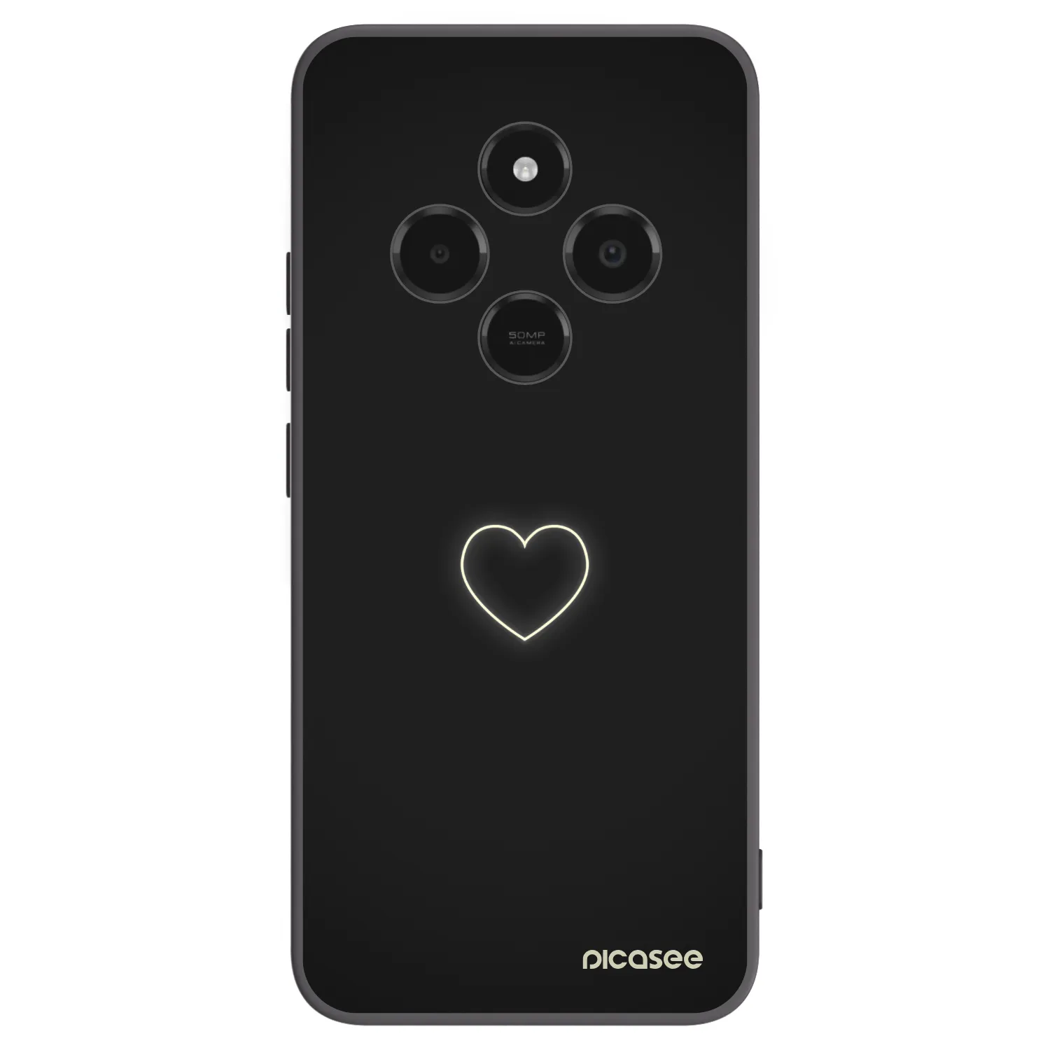 Picasee crna silikonska maskica za Xiaomi Poco C75 - Heart