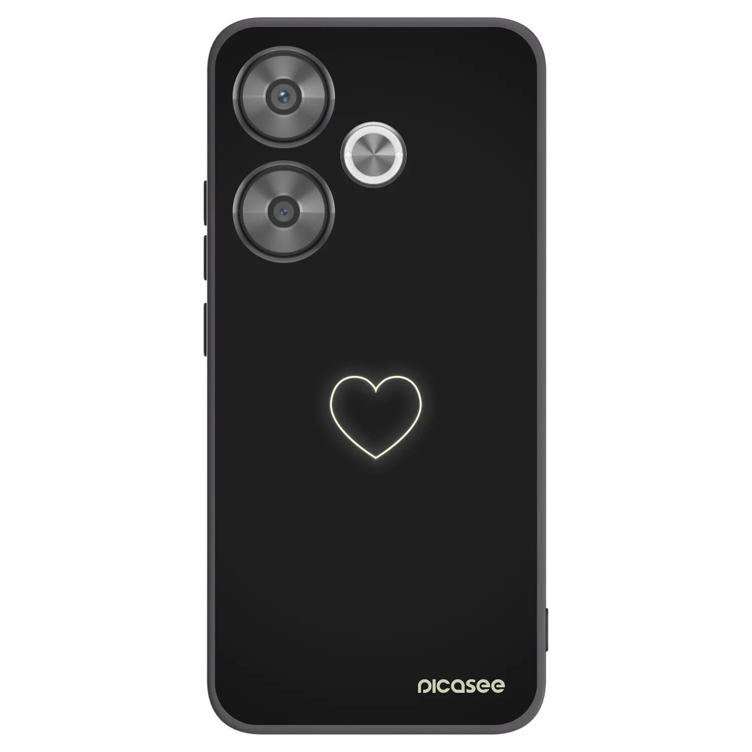 Picasee crna silikonska maskica za Xiaomi Poco F6 - Heart