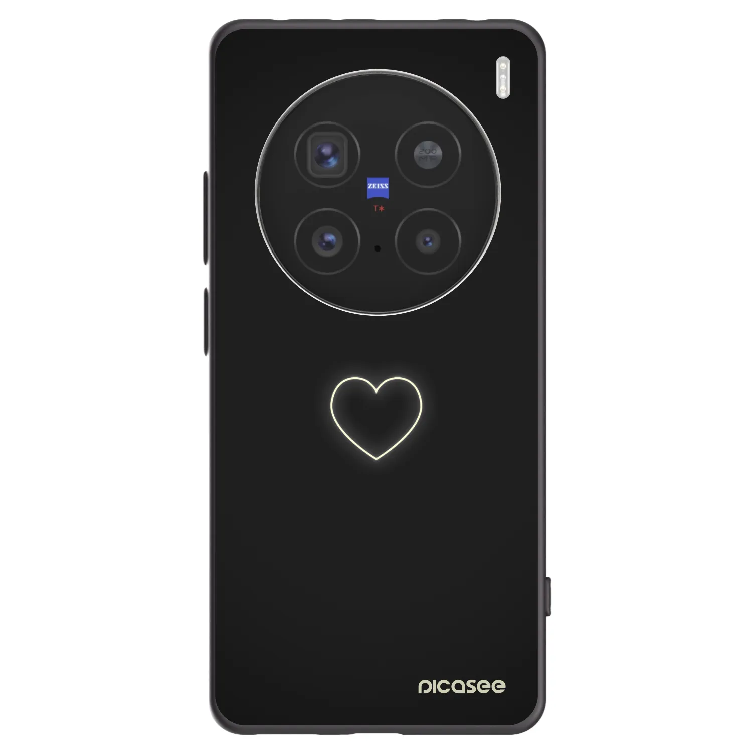Picasee crna silikonska maskica za Vivo X200 Pro - Heart