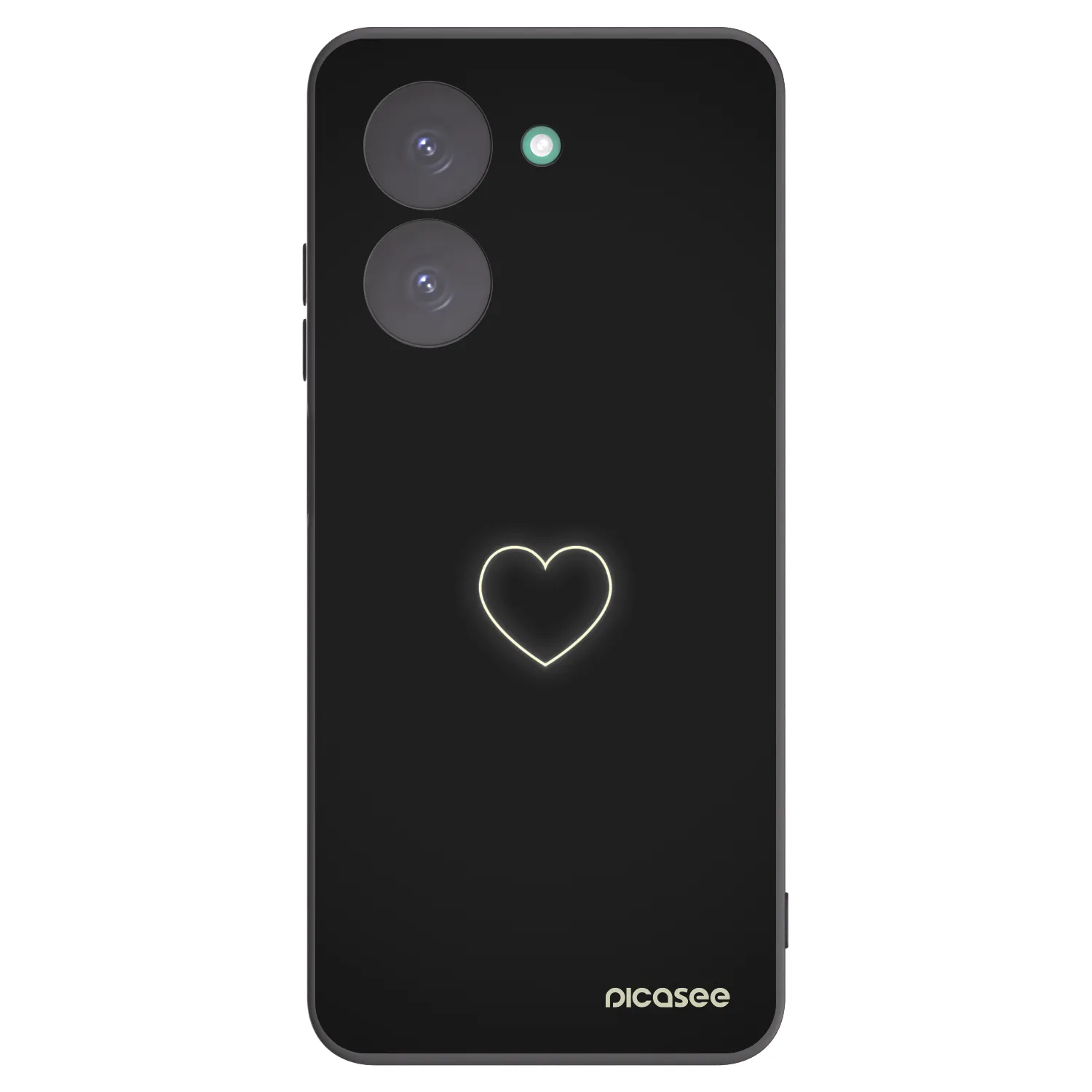 Picasee crna silikonska maskica za Xiaomi Redmi A5 - Heart