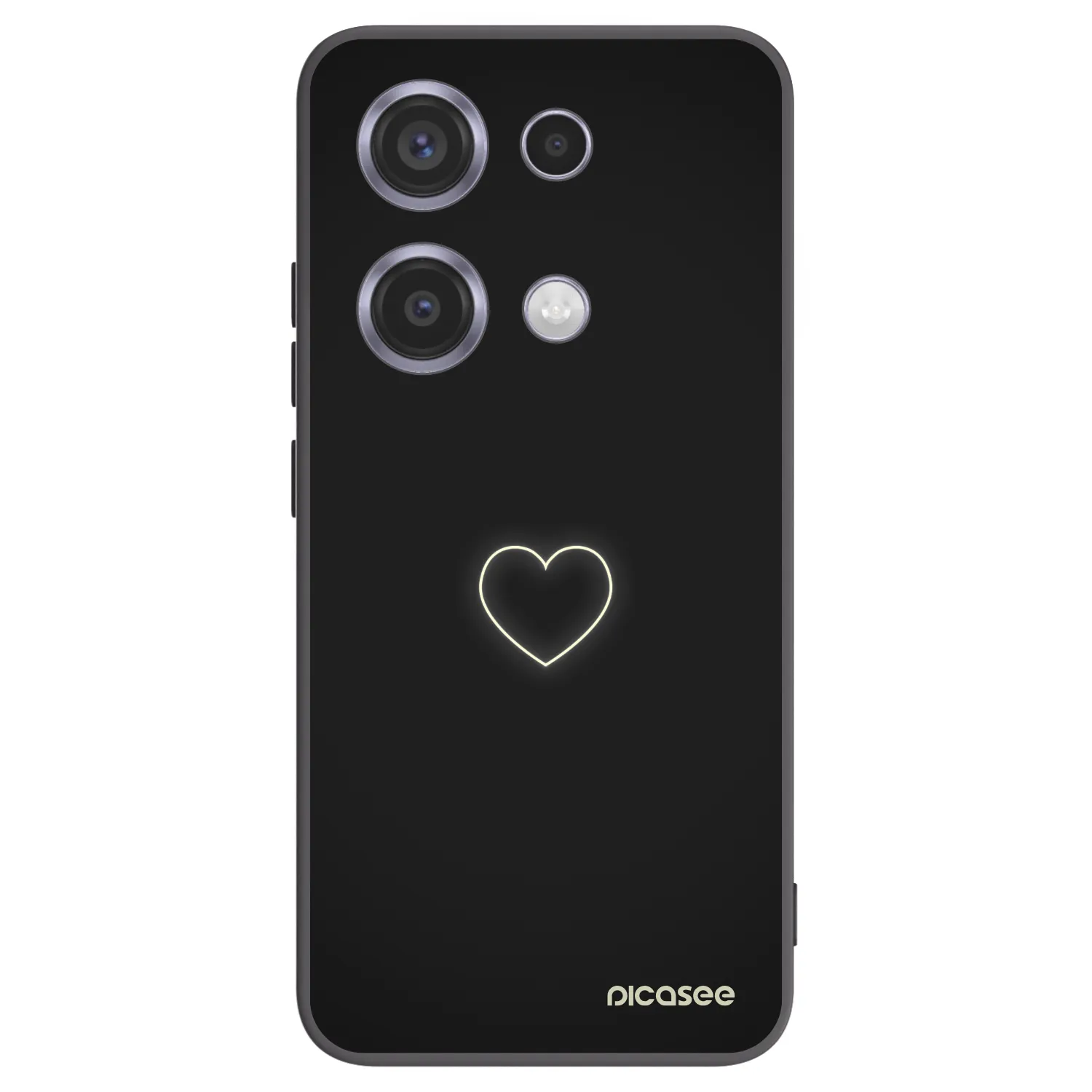 Picasee crna silikonska maskica za Xiaomi Redmi Note 14S - Heart