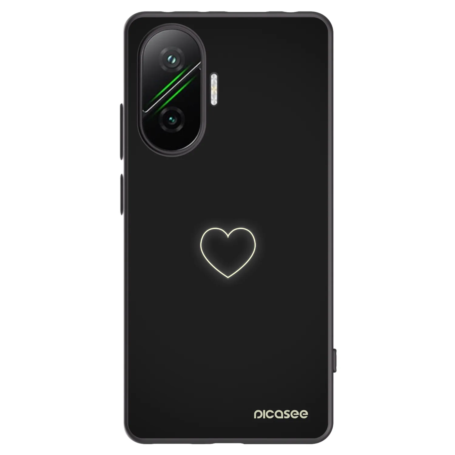 Picasee crna silikonska maskica za Xiaomi Poco F7 5G - Heart