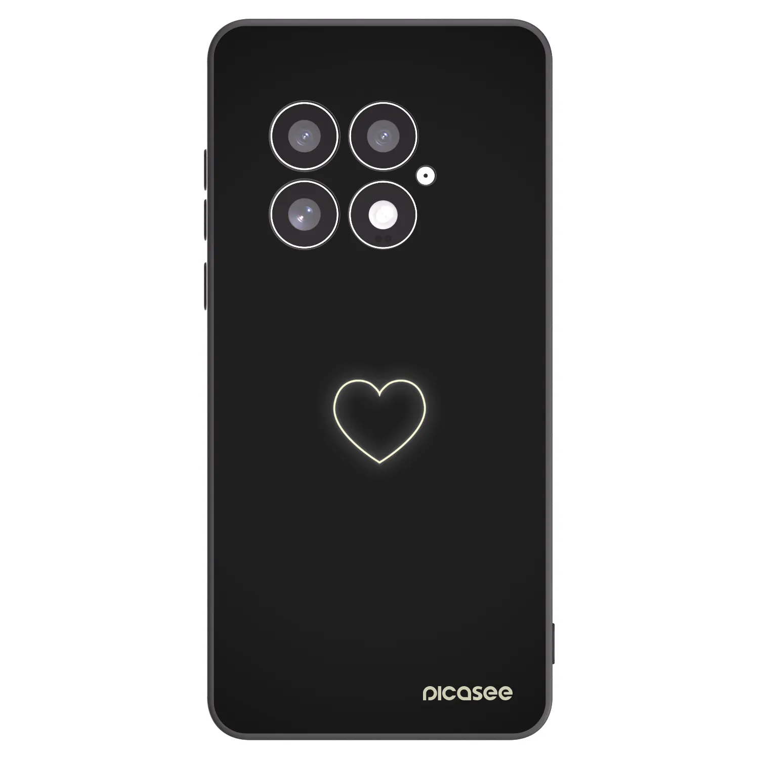 Picasee crna silikonska maskica za OnePlus 13 5G - Heart