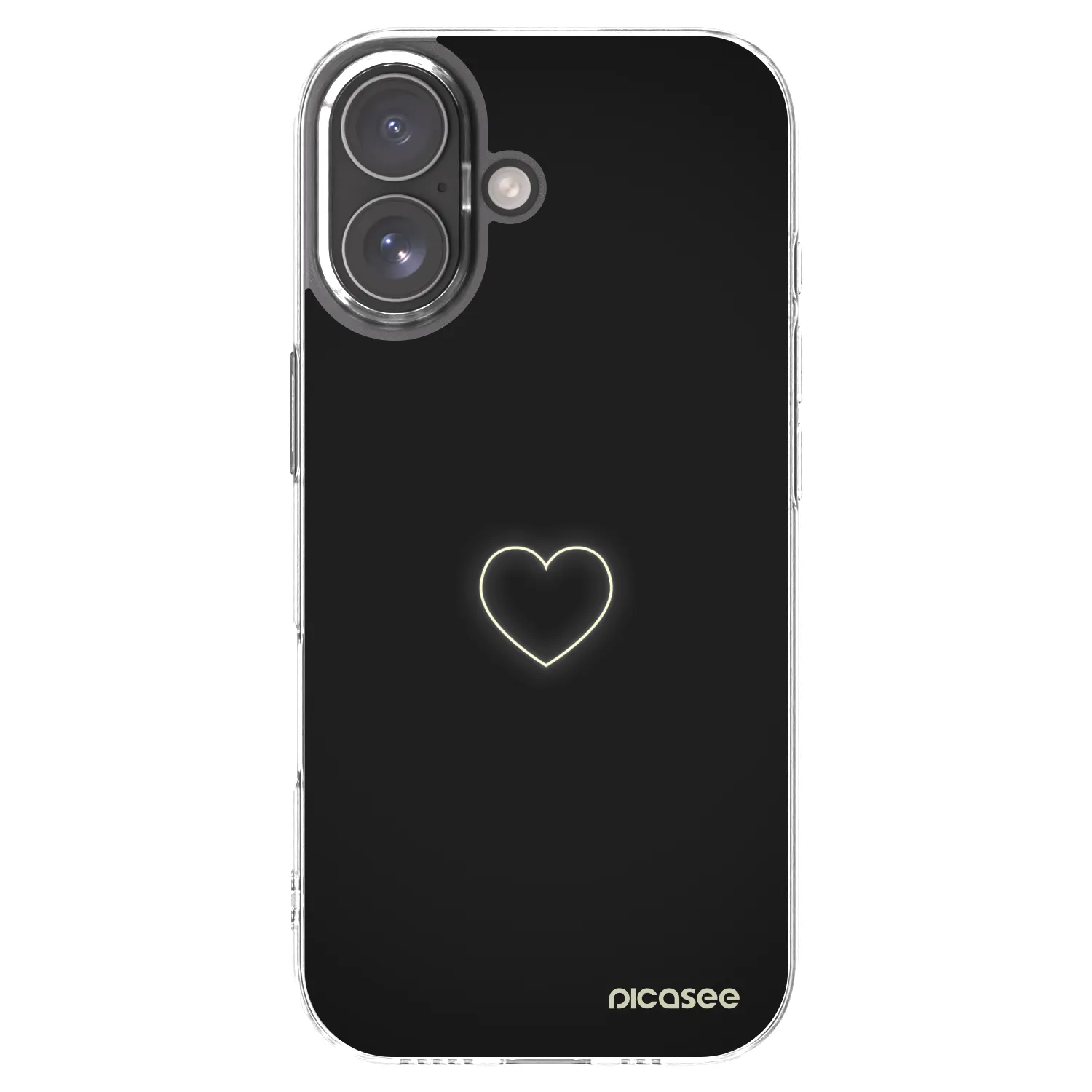 Picasee silikonska prozirna maskica za Apple iPhone 17 - Heart