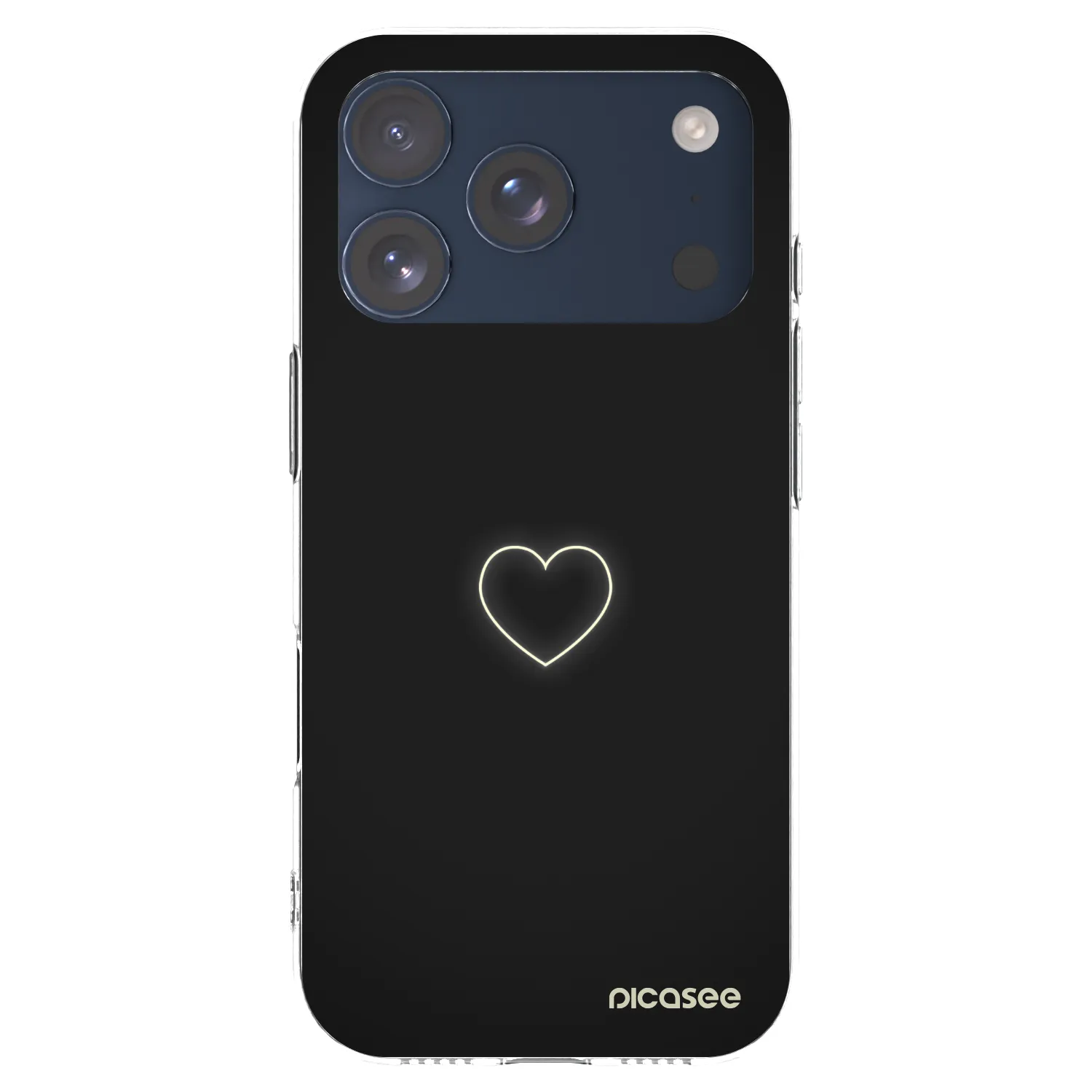 Picasee silikonska prozirna maskica za Apple iPhone 17 Pro - Heart