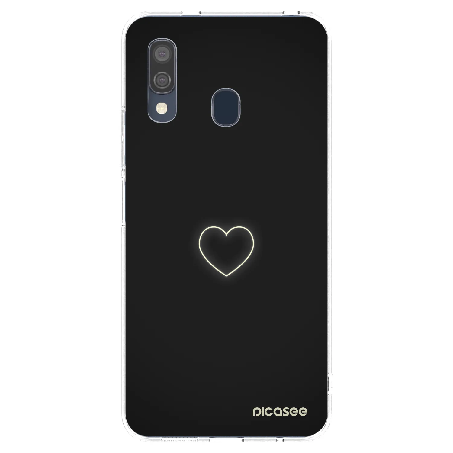 Picasee silikonska prozirna maskica za Samsung Galaxy A40 A405F - Heart