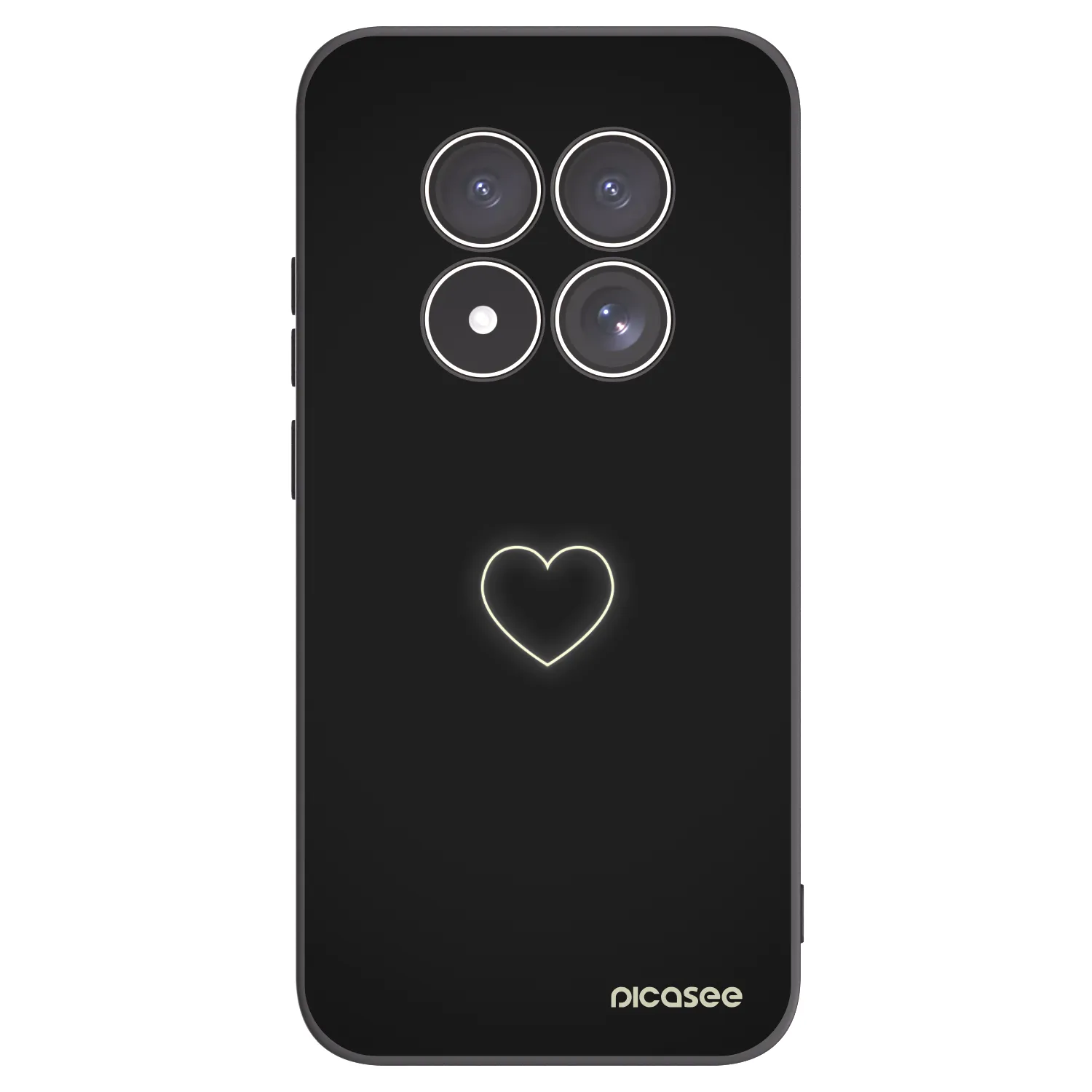 Picasee crna silikonska maskica za Xiaomi Redmi Note 15 Pro 4G - Heart