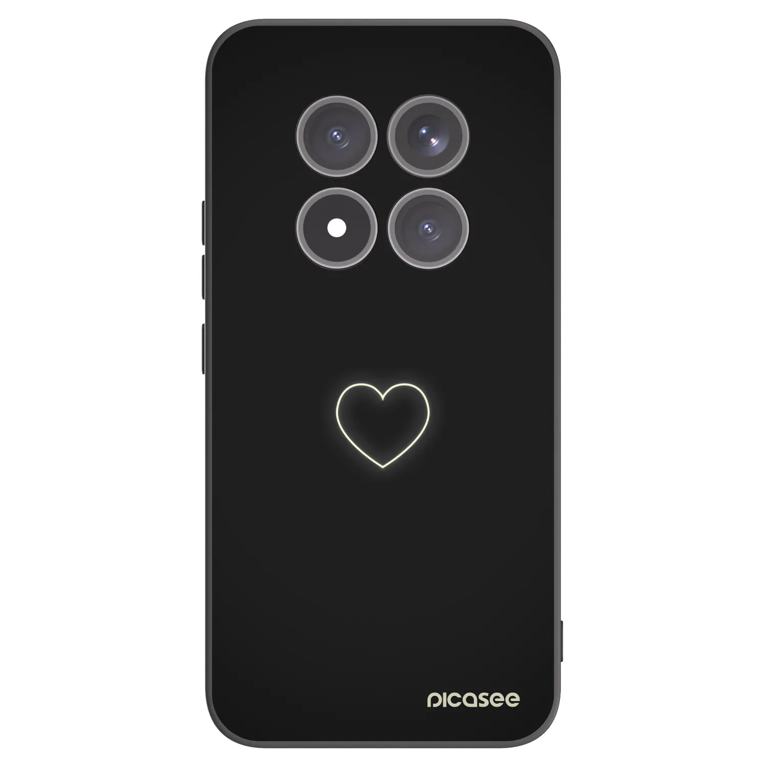 Picasee crna silikonska maskica za Xiaomi Redmi Note 15 Pro+ - Heart