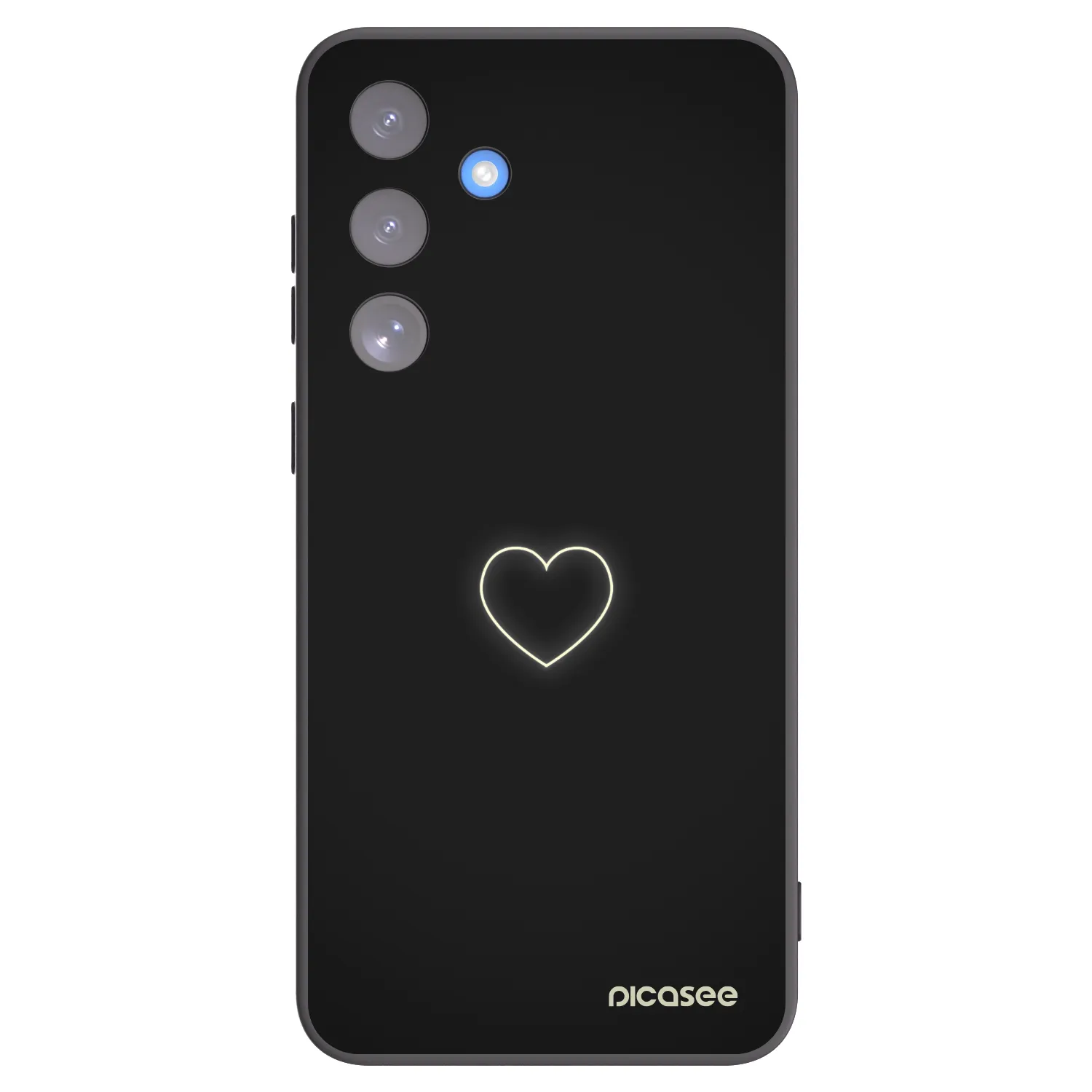 Picasee crna silikonska maskica za Samsung Galaxy S25 FE 5G - Heart