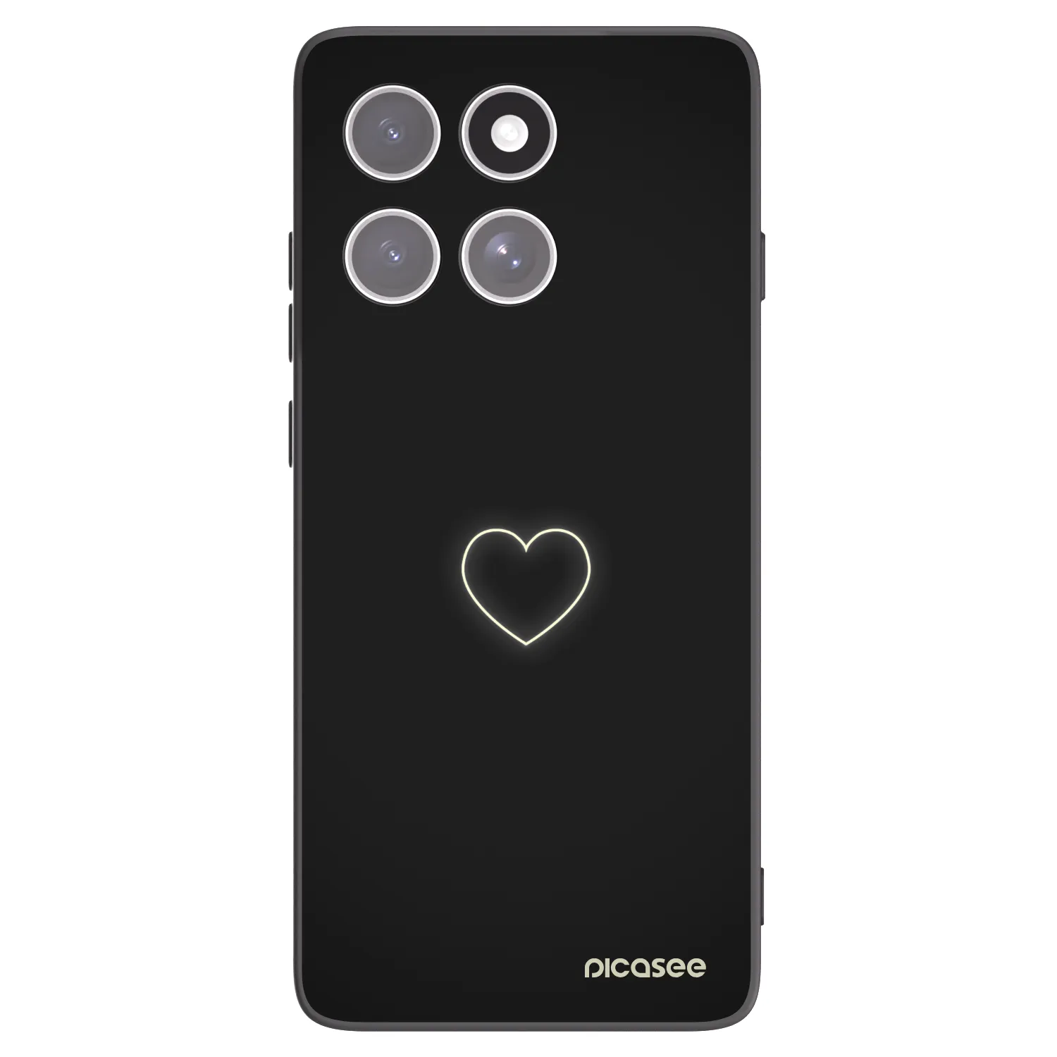 Picasee crna silikonska maskica za Motorola Edge 60 Fusion - Heart