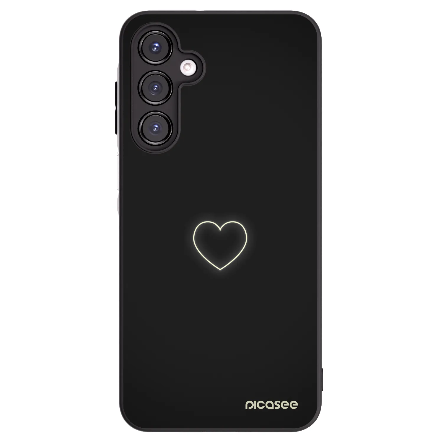 Picasee crna silikonska maskica za Samsung Galaxy A16 4G - Heart