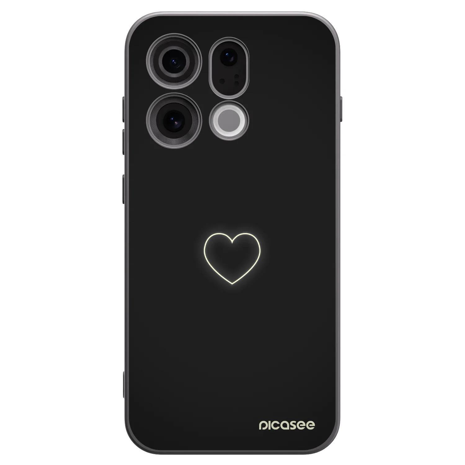 Picasee crna silikonska maskica za OPPO Find X9 - Heart