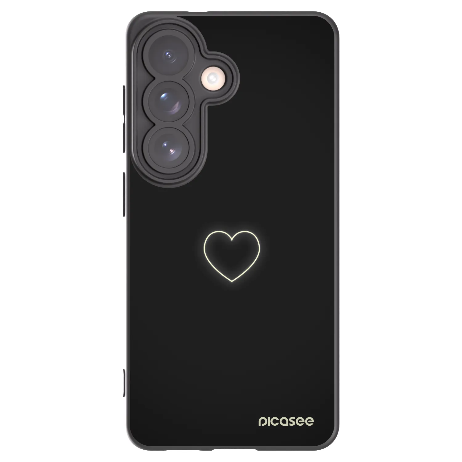 Picasee crna silikonska maskica za Samsung Galaxy S26 - Heart