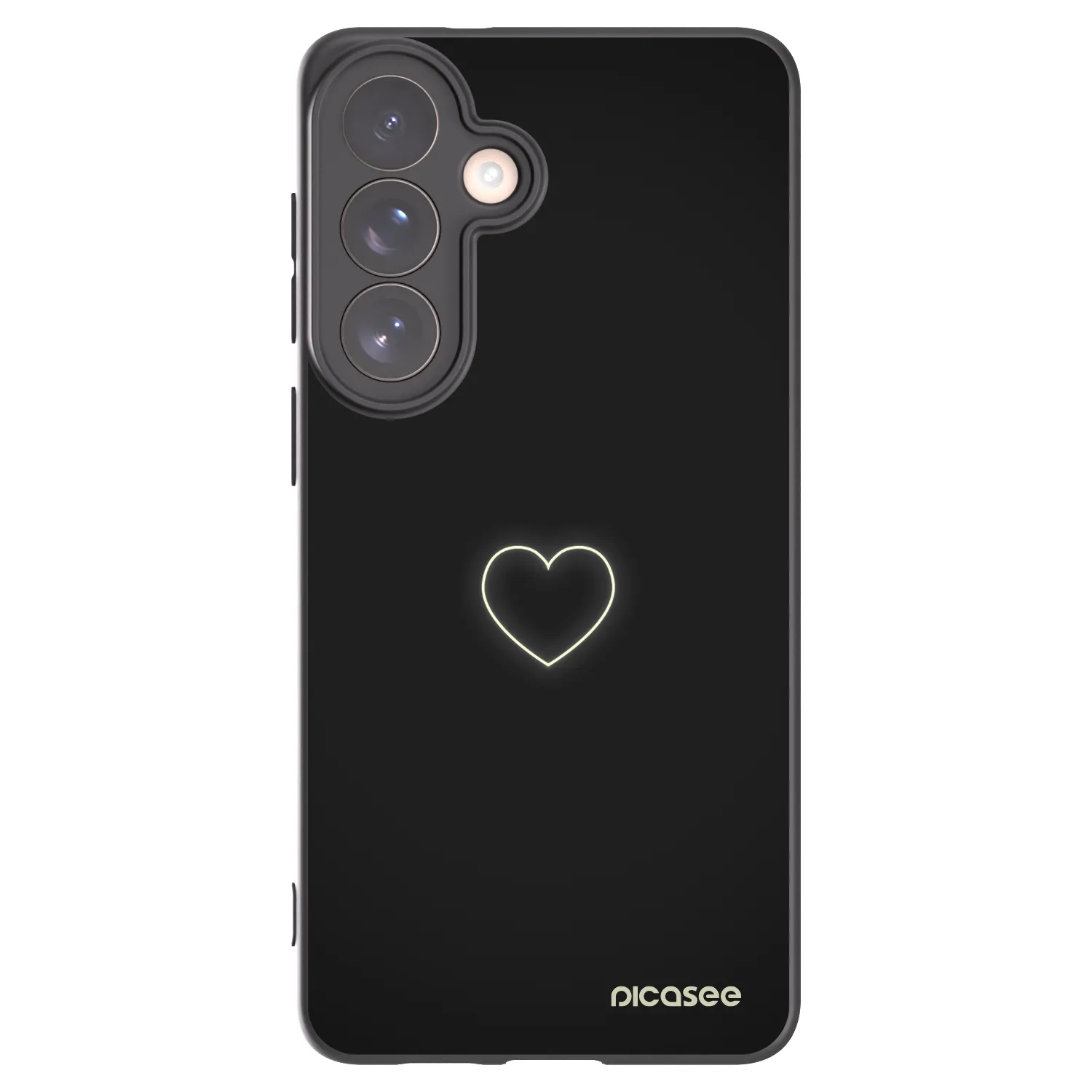 Picasee crna silikonska maskica za Samsung Galaxy S26+ - Heart