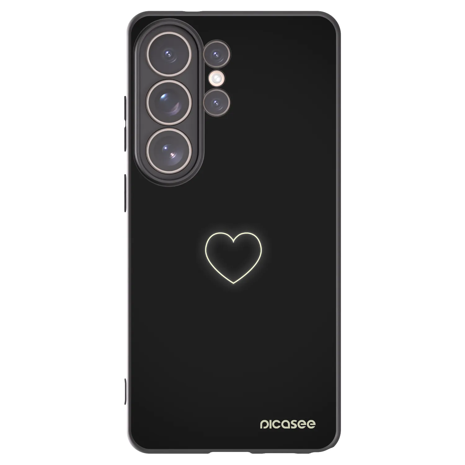 Picasee crna silikonska maskica za Samsung Galaxy S26 Ultra - Heart