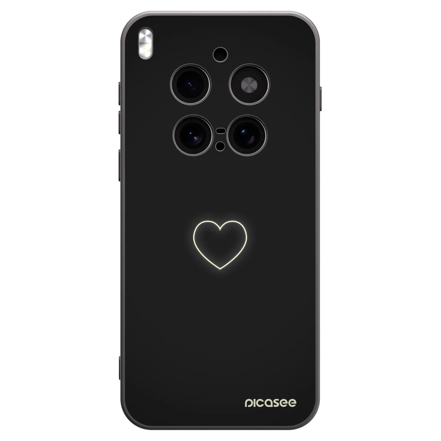 Picasee crna silikonska maskica za Vivo X300 Pro - Heart