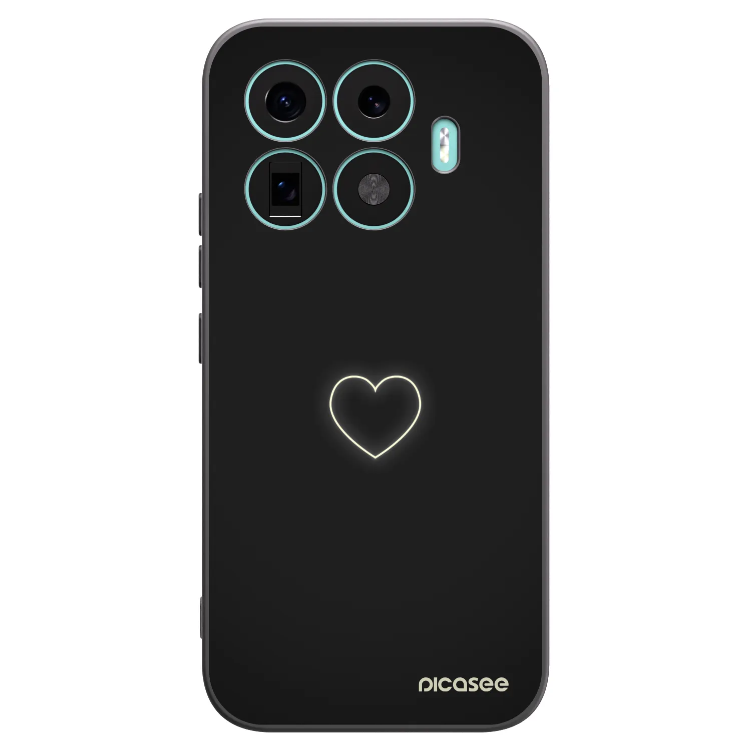 Picasee crna silikonska maskica za Xiaomi 17T - Heart