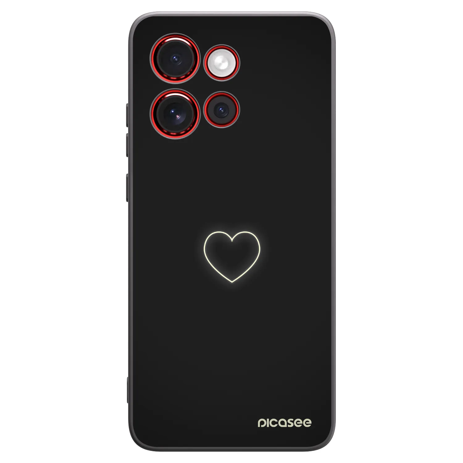 Picasee crna silikonska maskica za Motorola Edge 60 Neo 5G - Heart