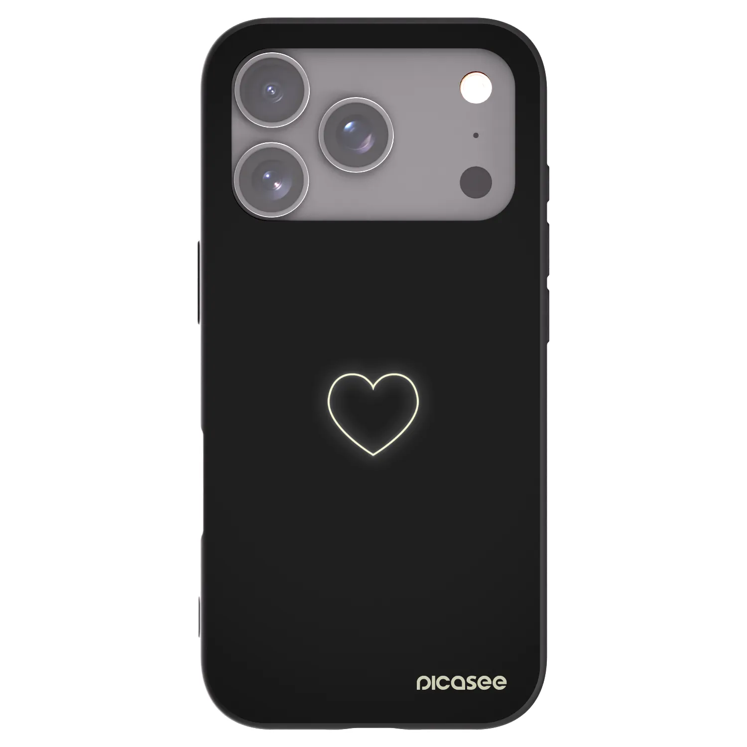 Picasee crna silikonska maskica za Apple iPhone 18 Pro - Heart
