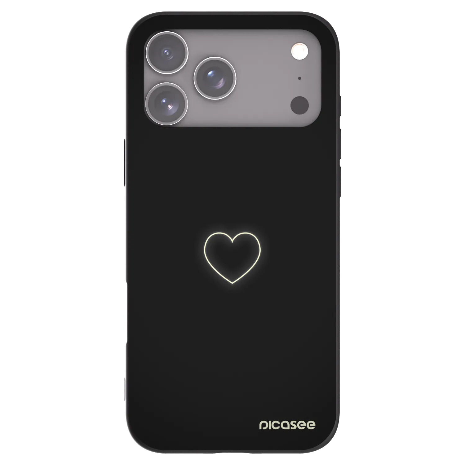 Picasee crna silikonska maskica za Apple iPhone 18 Pro Max - Heart