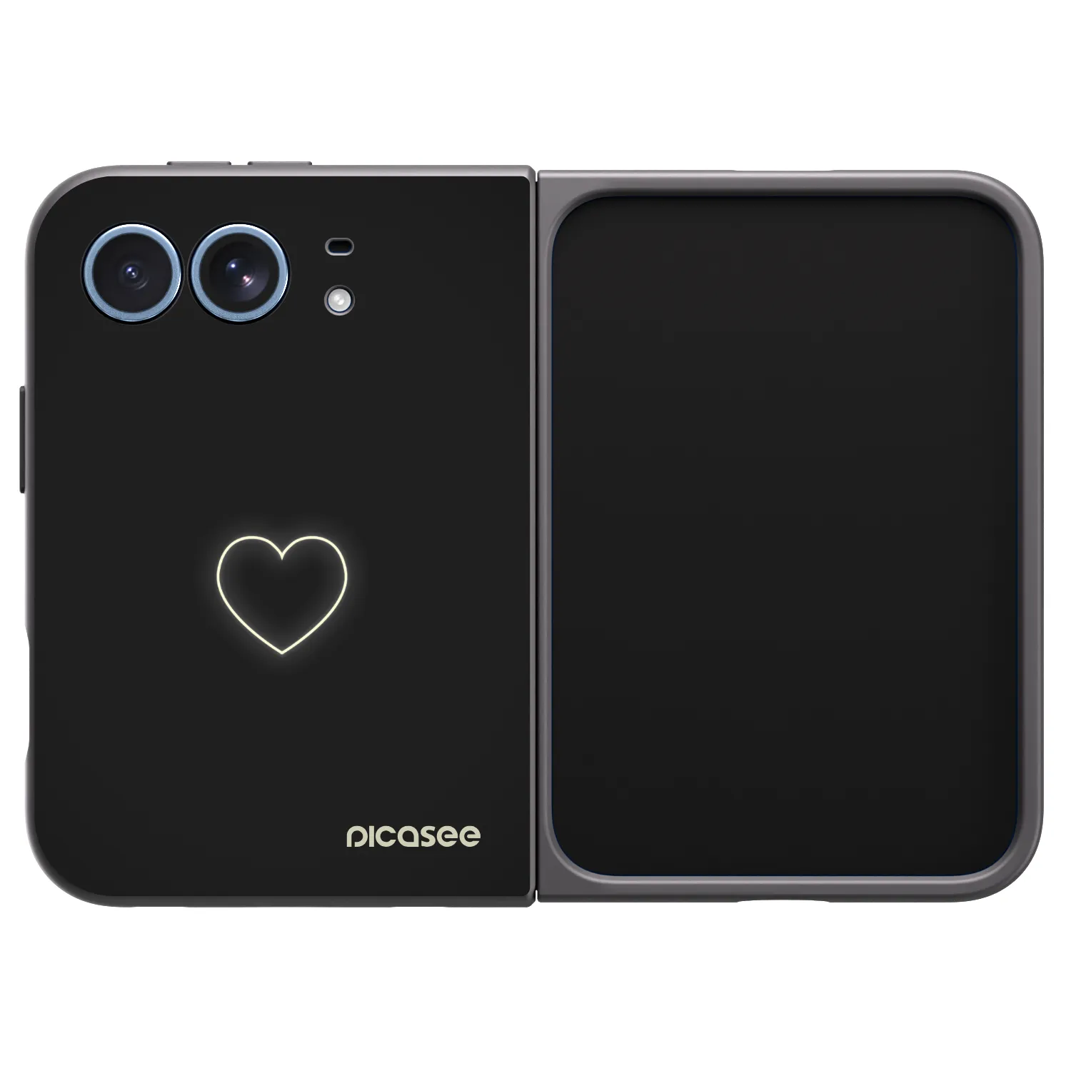 Picasee crna silikonska maskica za Apple iPhone Ultra - Heart