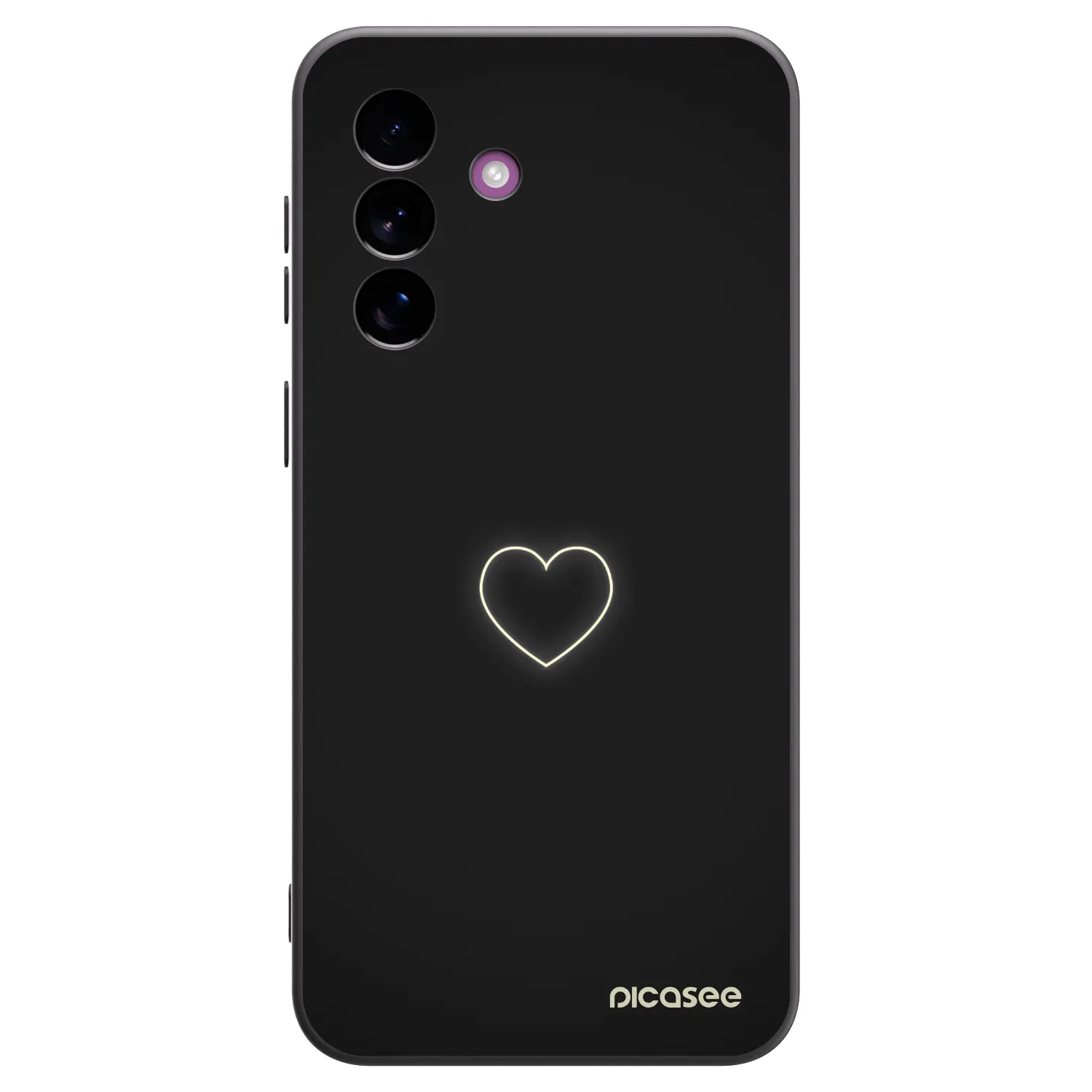 Picasee crna silikonska maskica za Samsung Galaxy A37 - Heart