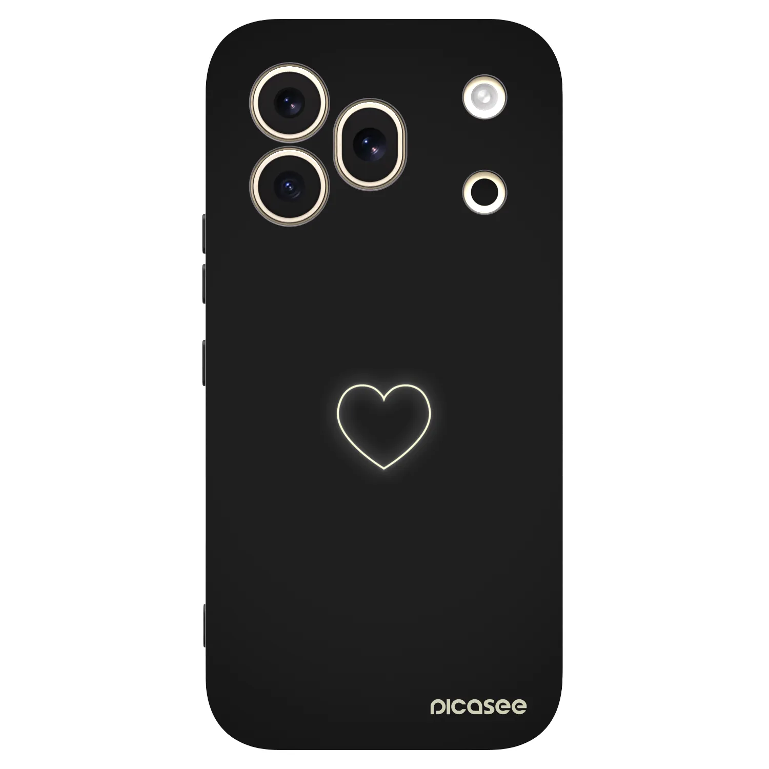 Picasee crna silikonska maskica za Honor 600 Pro - Heart