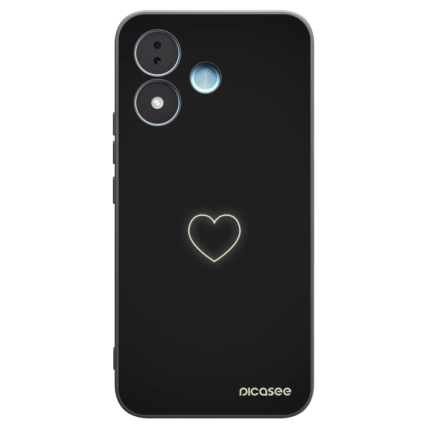 Picasee crna silikonska maskica za Xiaomi Redmi Note 17 5G - Heart