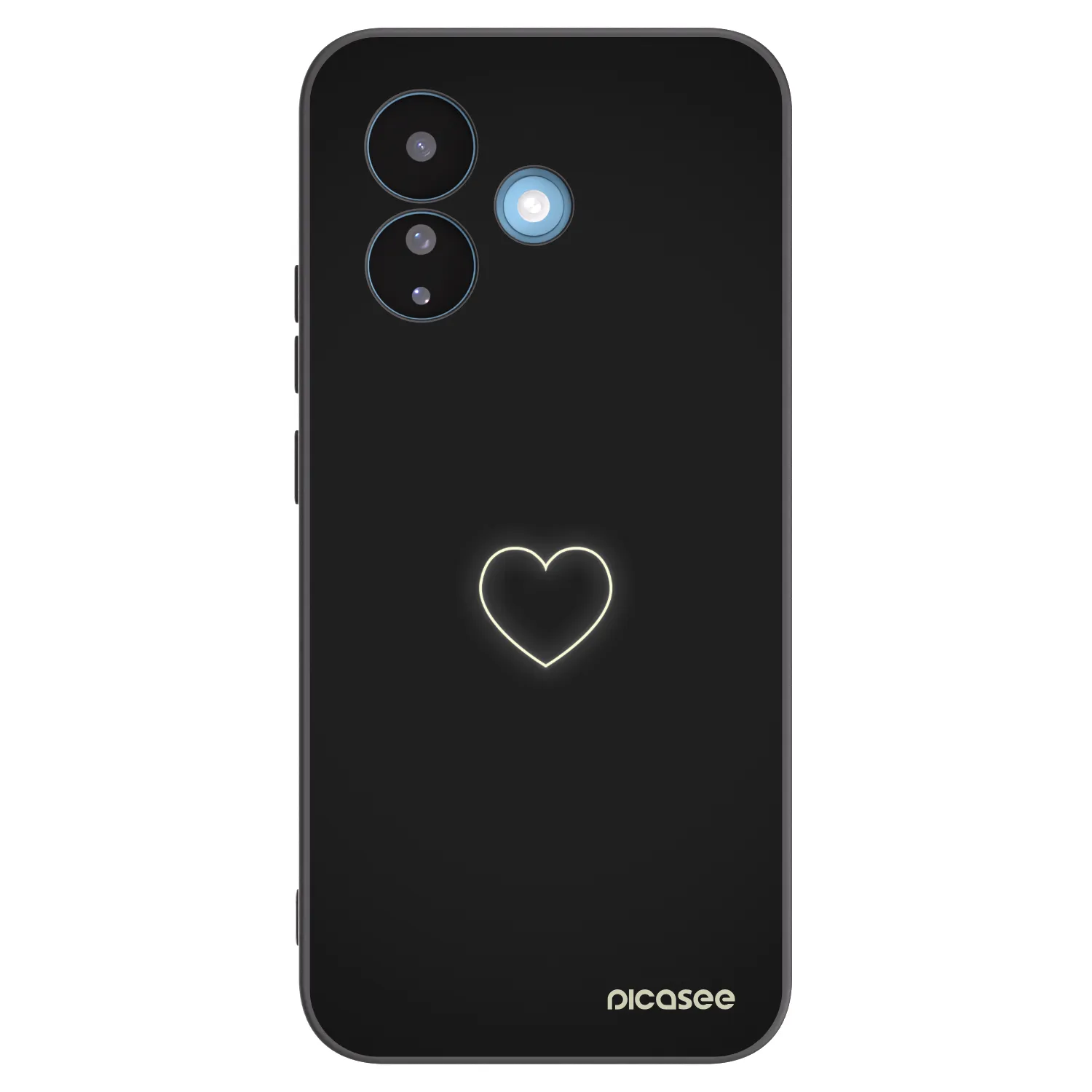 Picasee crna silikonska maskica za Xiaomi Redmi Note 17 Pro 5G - Heart