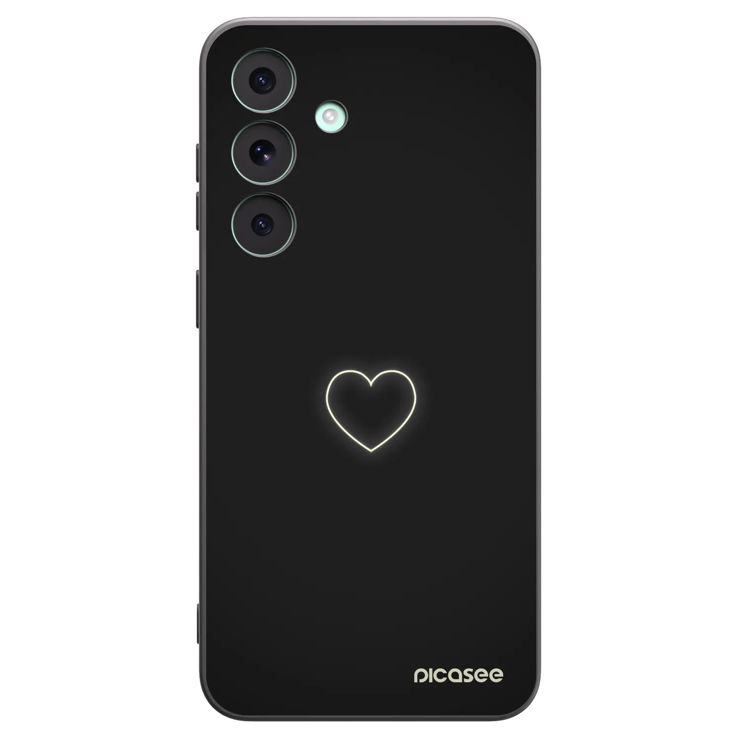 Picasee crna silikonska maskica za Samsung Galaxy S26 FE - Heart