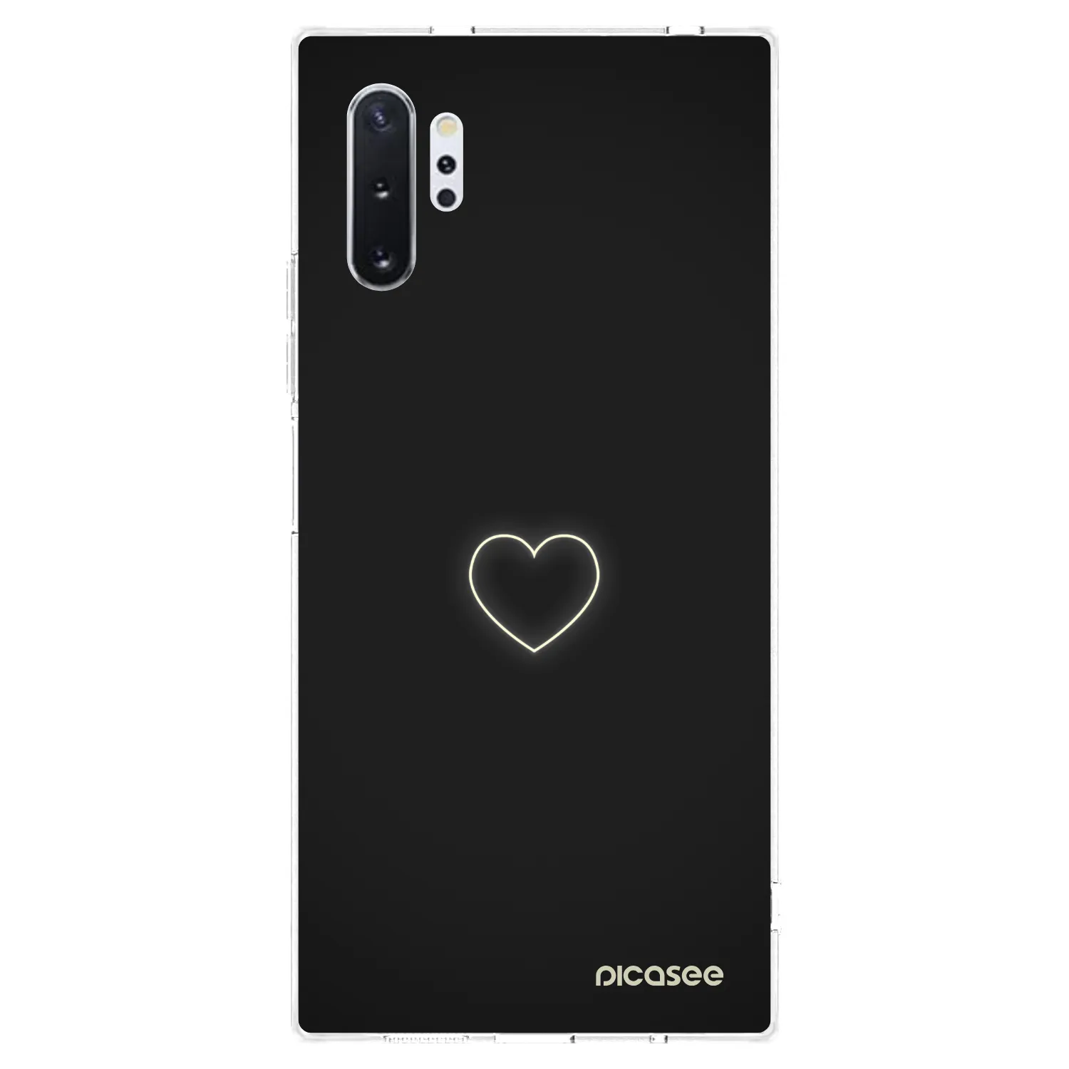 Picasee silikonska prozirna maskica za Samsung Galaxy Note 10+ N975F - Heart