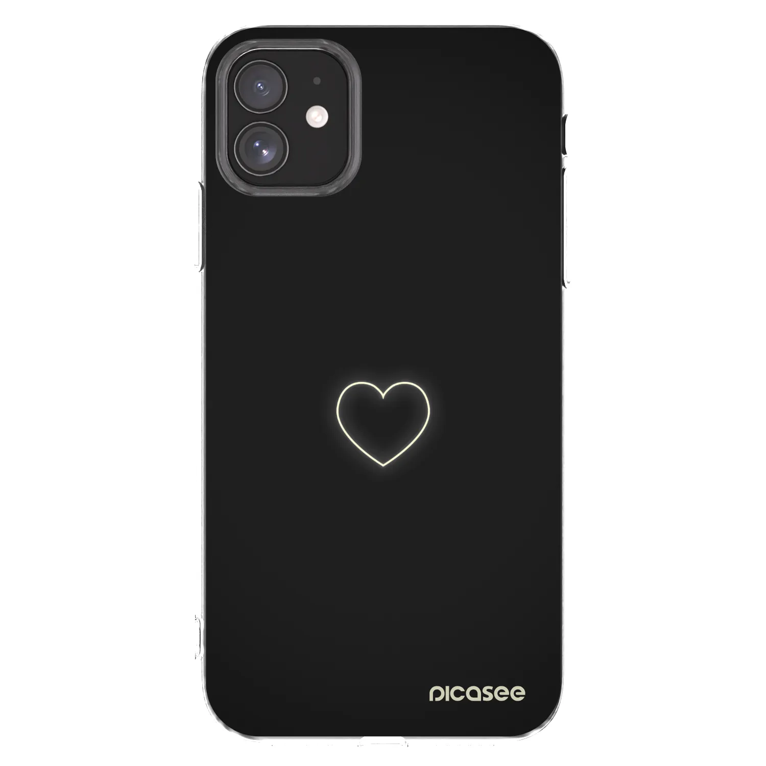 Picasee silikonska prozirna maskica za Apple iPhone 11 - Heart