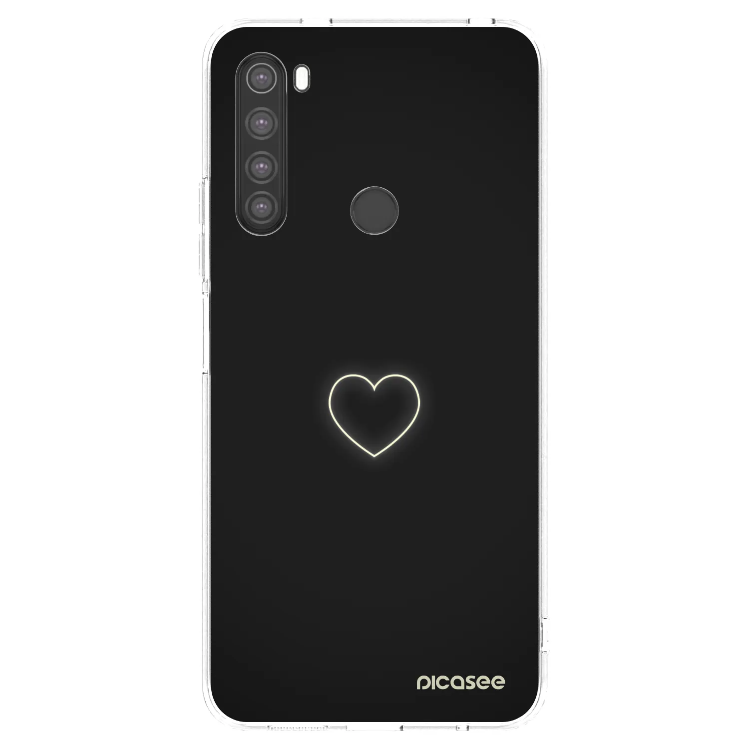 Picasee silikonska prozirna maskica za Xiaomi Redmi Note 8 - Heart