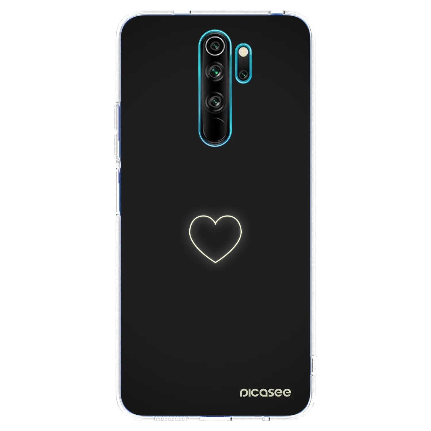 Picasee silikonska prozirna maskica za Xiaomi Redmi Note 8 Pro - Heart