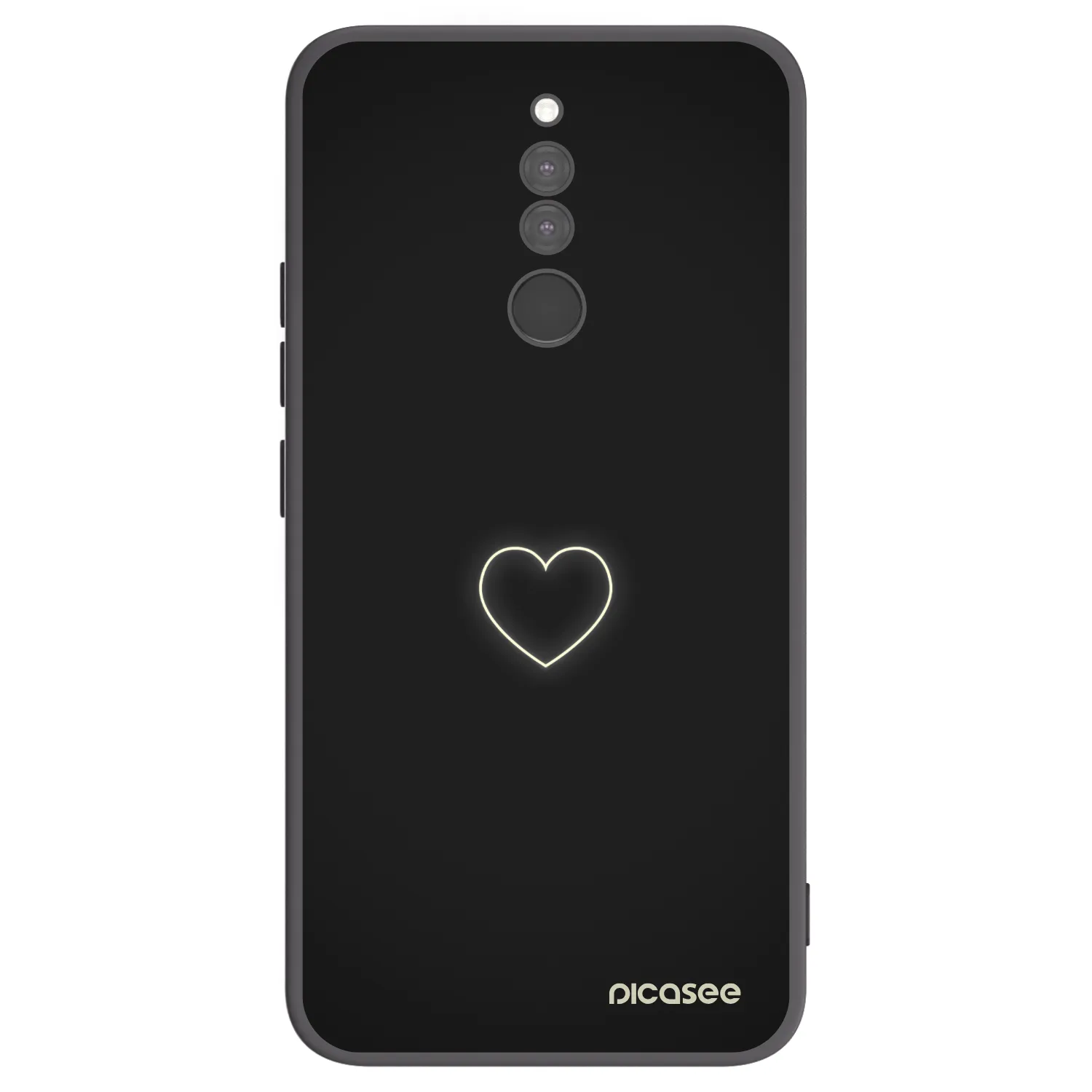 Picasee crna silikonska maskica za Xiaomi Redmi 8 - Heart