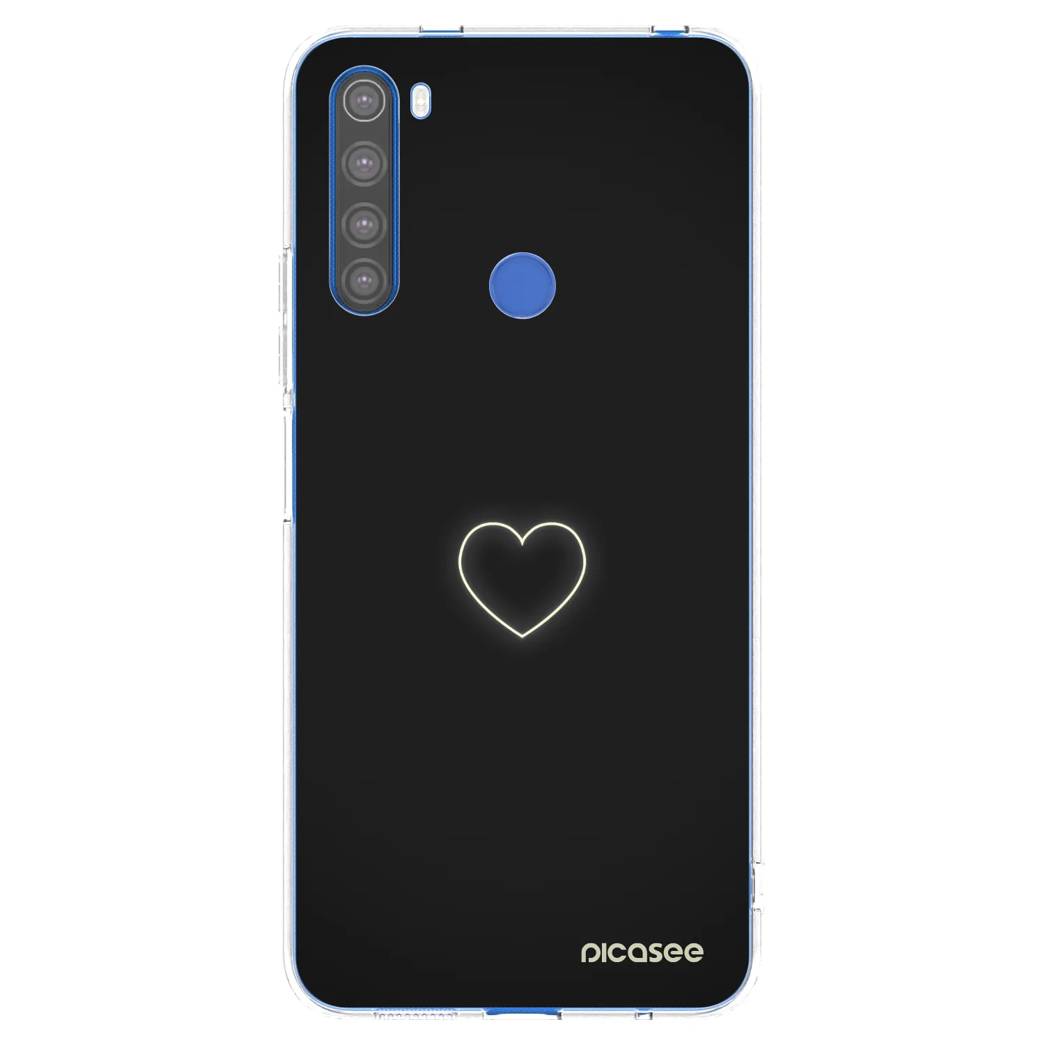 Picasee silikonska prozirna maskica za Xiaomi Redmi Note 8T - Heart