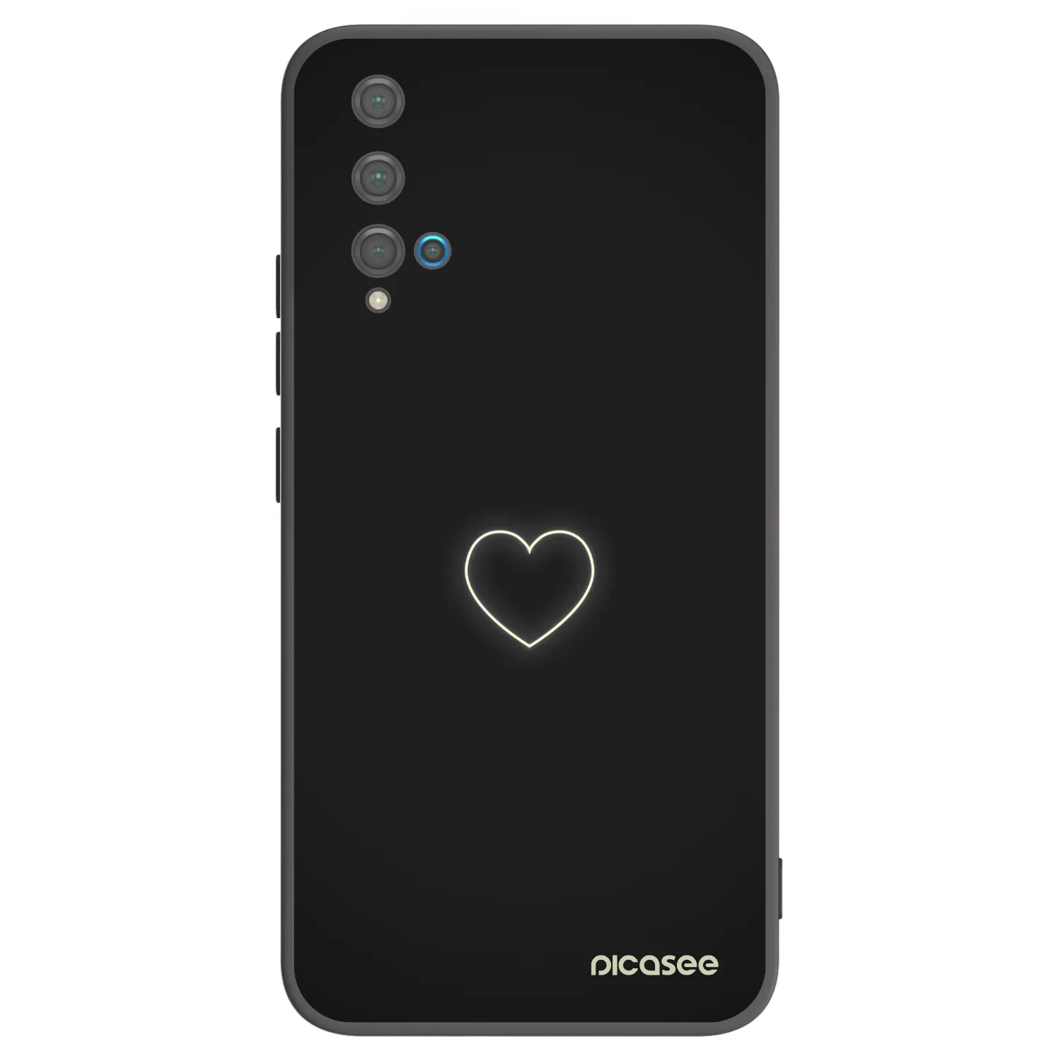 Picasee crna silikonska maskica za Huawei Nova 5T - Heart